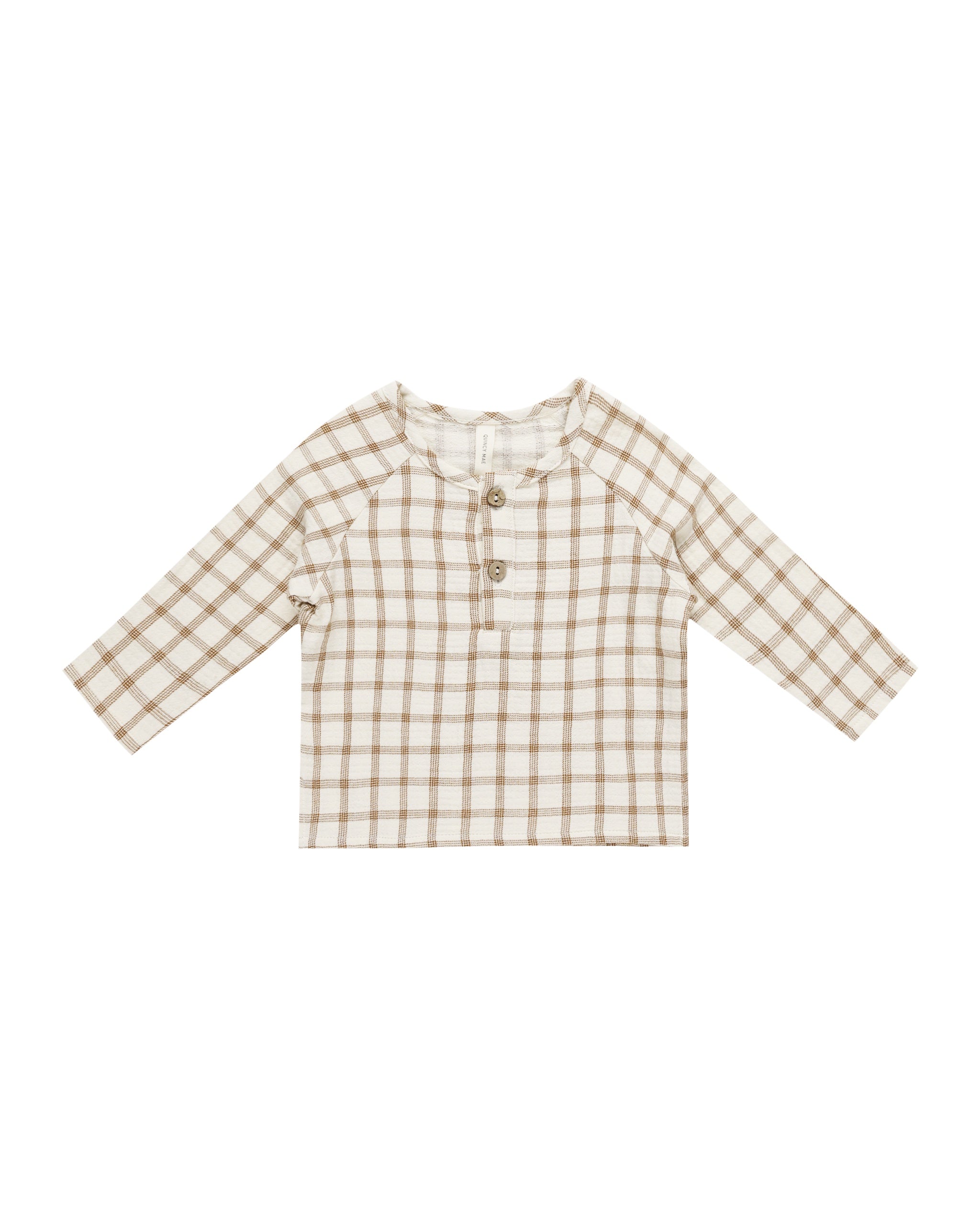 Quincy Mae Zion Shirt (cinnamon plaid)