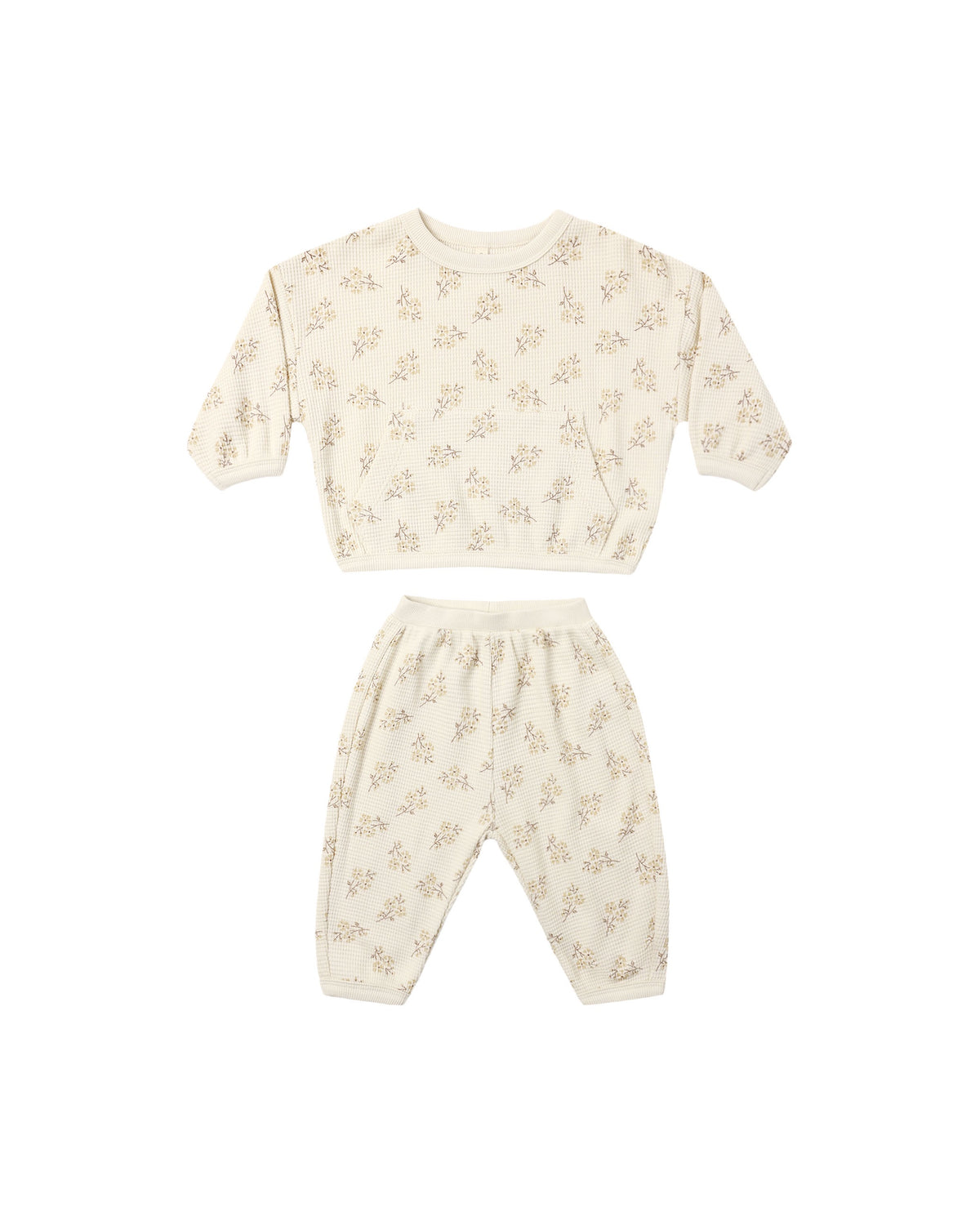 Quincy Mae Waffle Slouch Set (meadow)