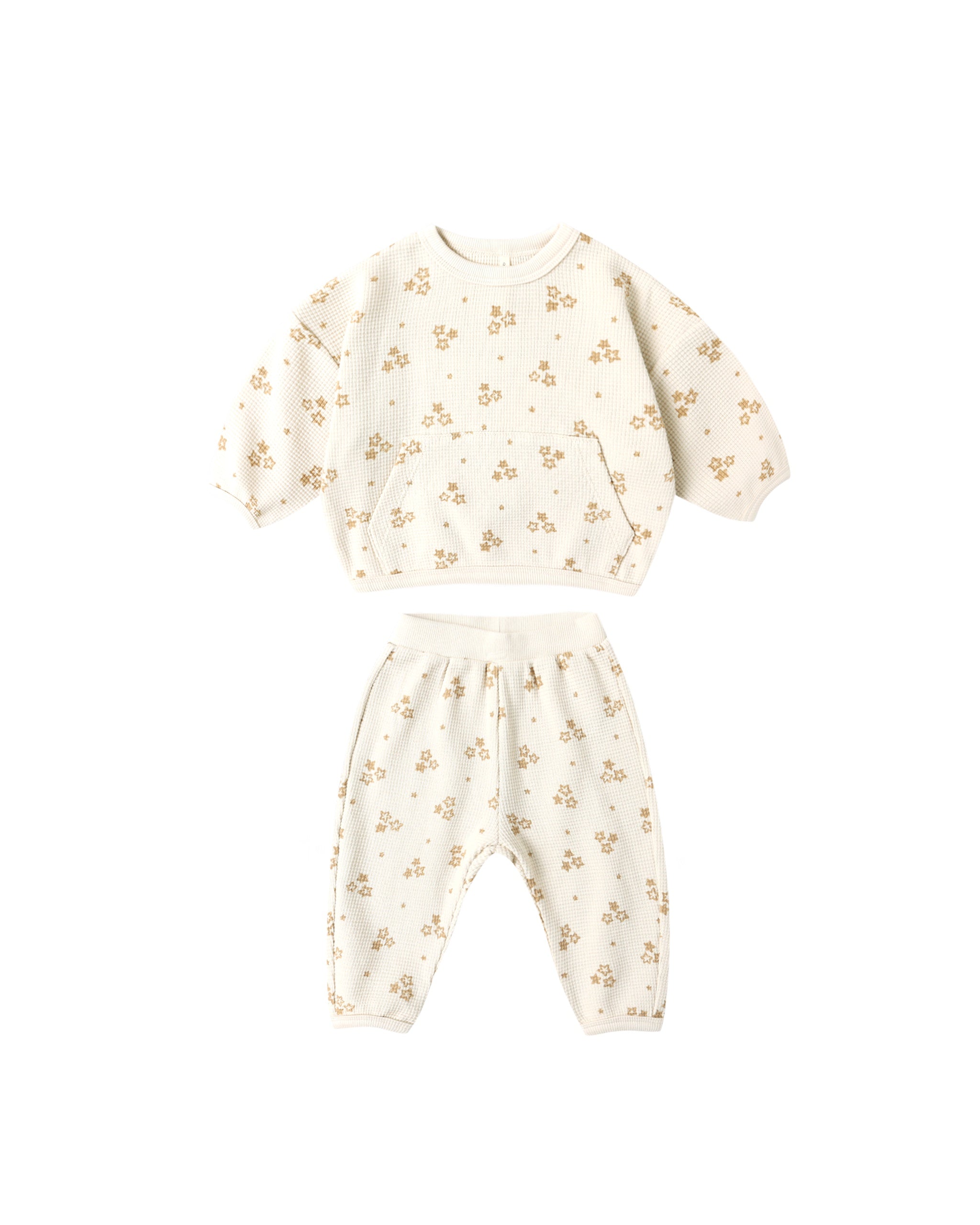 Quincy Mae Waffle Slouch Set (marigold)