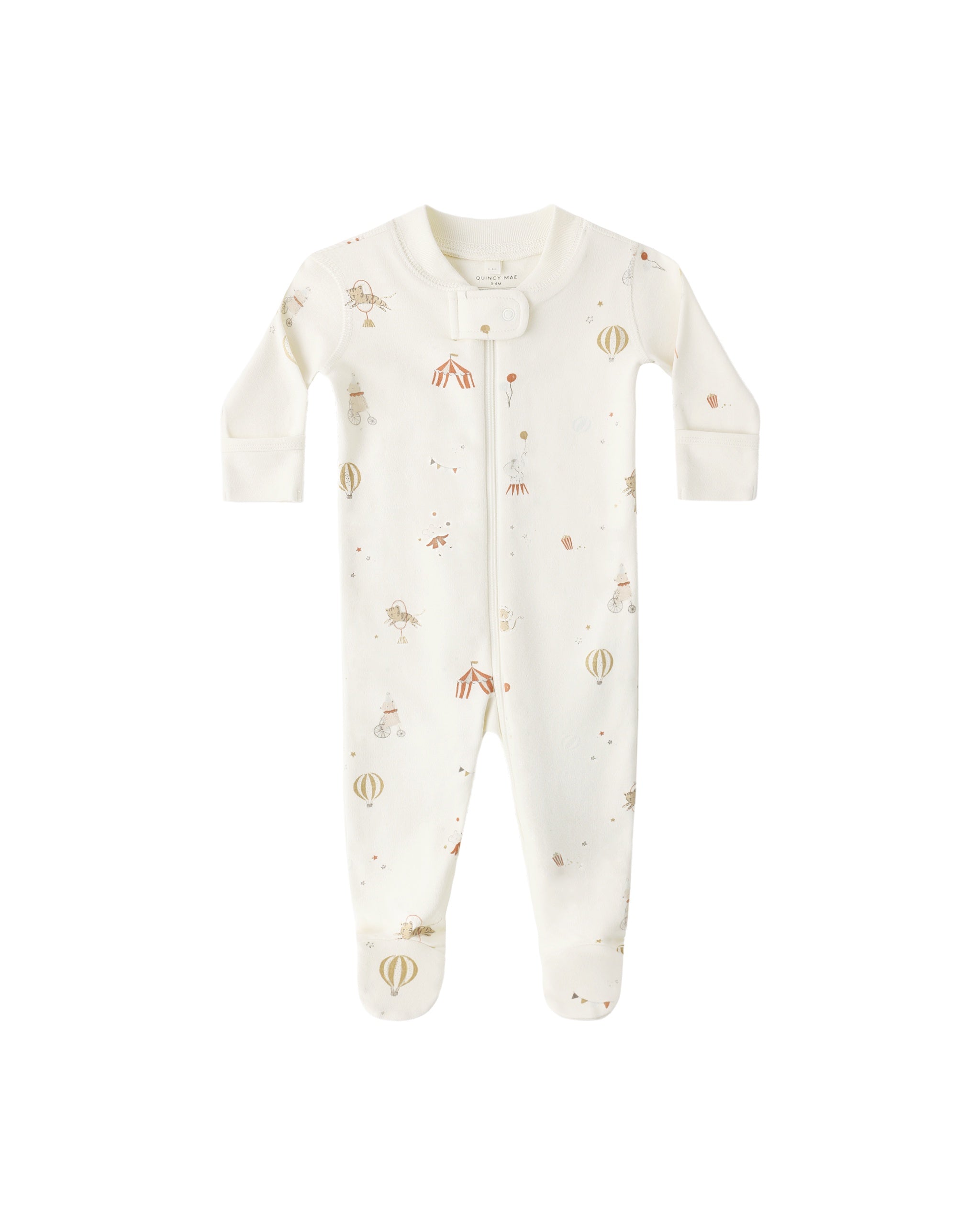 Quincy Mae Zip Longsleeve Sleeper Footie (carnival)
