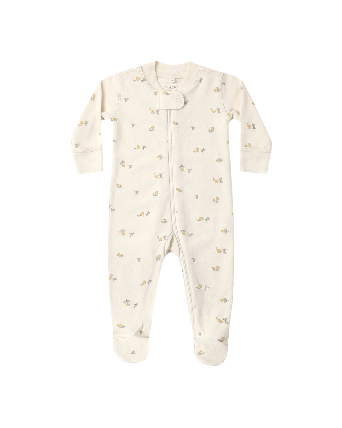 Quincy Mae Zip Longsleeve Sleeper Footie (pears)