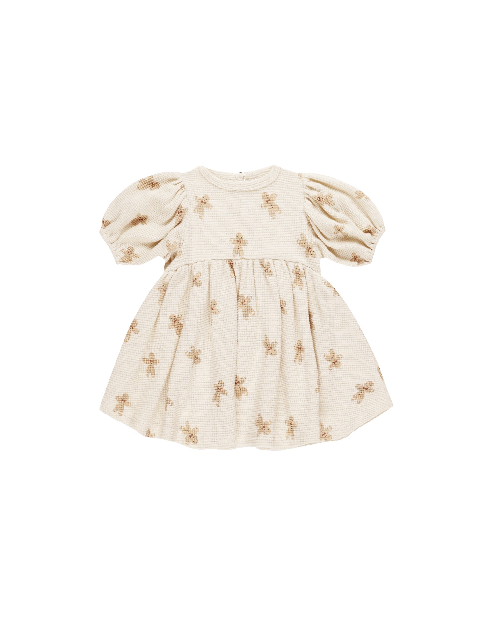 Quincy Mae Waffle Babydoll Dress (gingerbread)