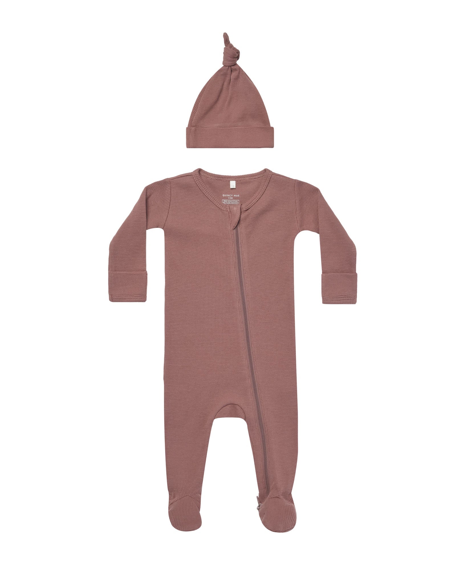 Quincy Mae Waffle Sleep Set (fig)