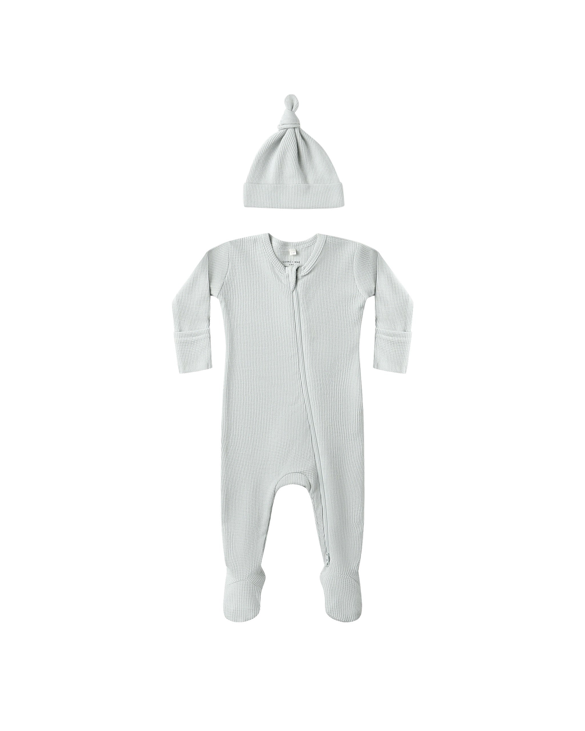 Quincy Mae Waffle Sleep Set (ice blue)
