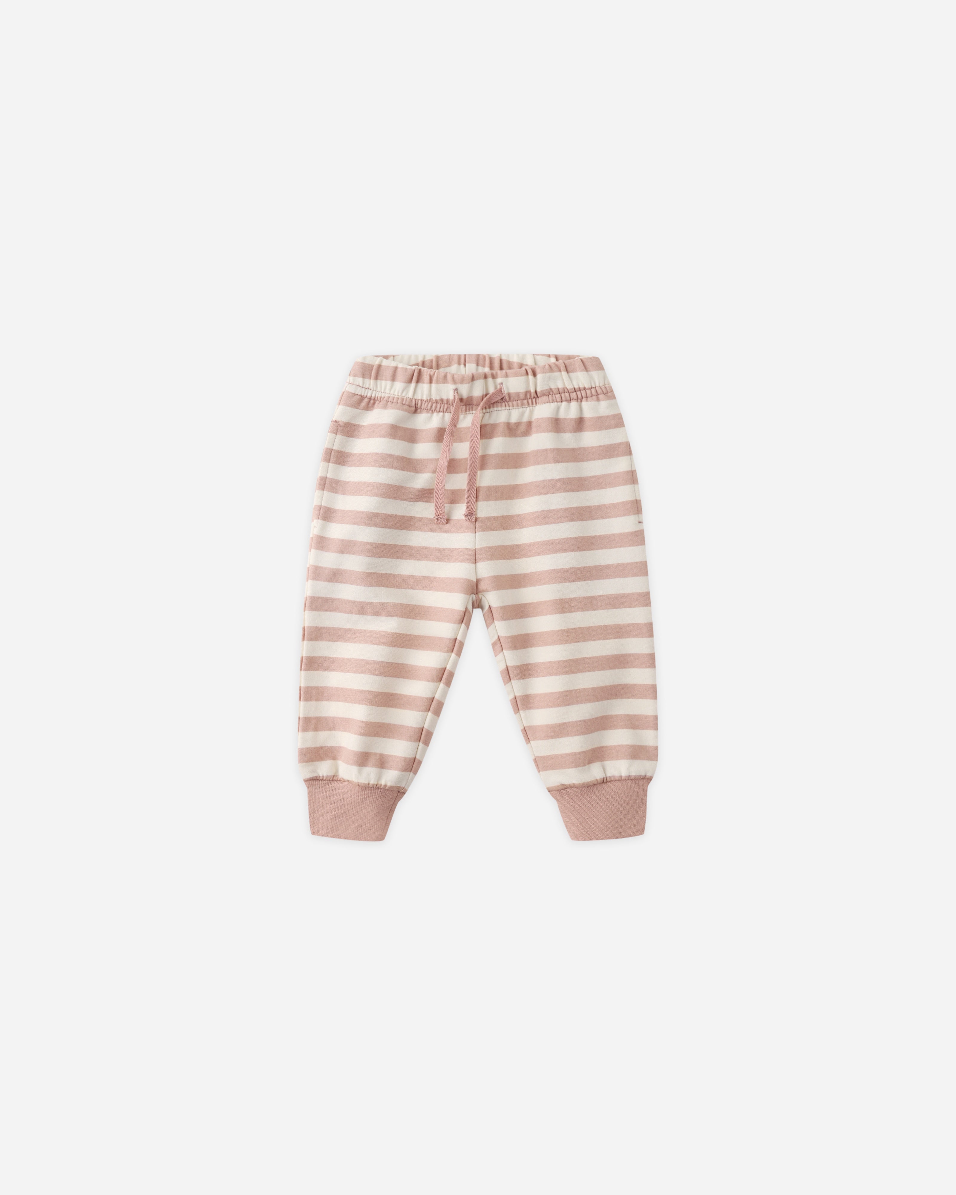 Quincy Mae Relaxed Sweatpant (pink stripe )