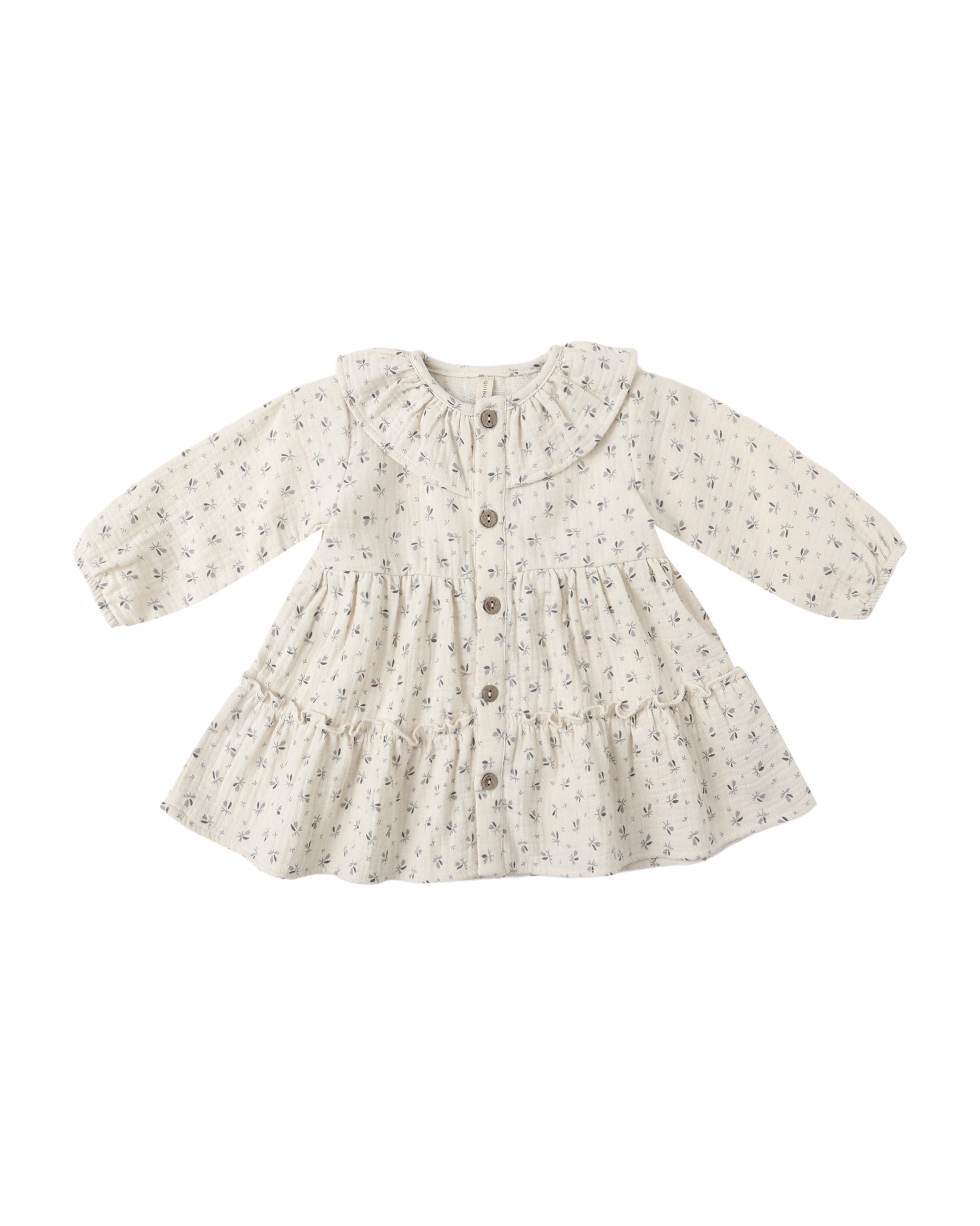 Quincy Mae Ruffle Collar Button Dress (bluebell)
