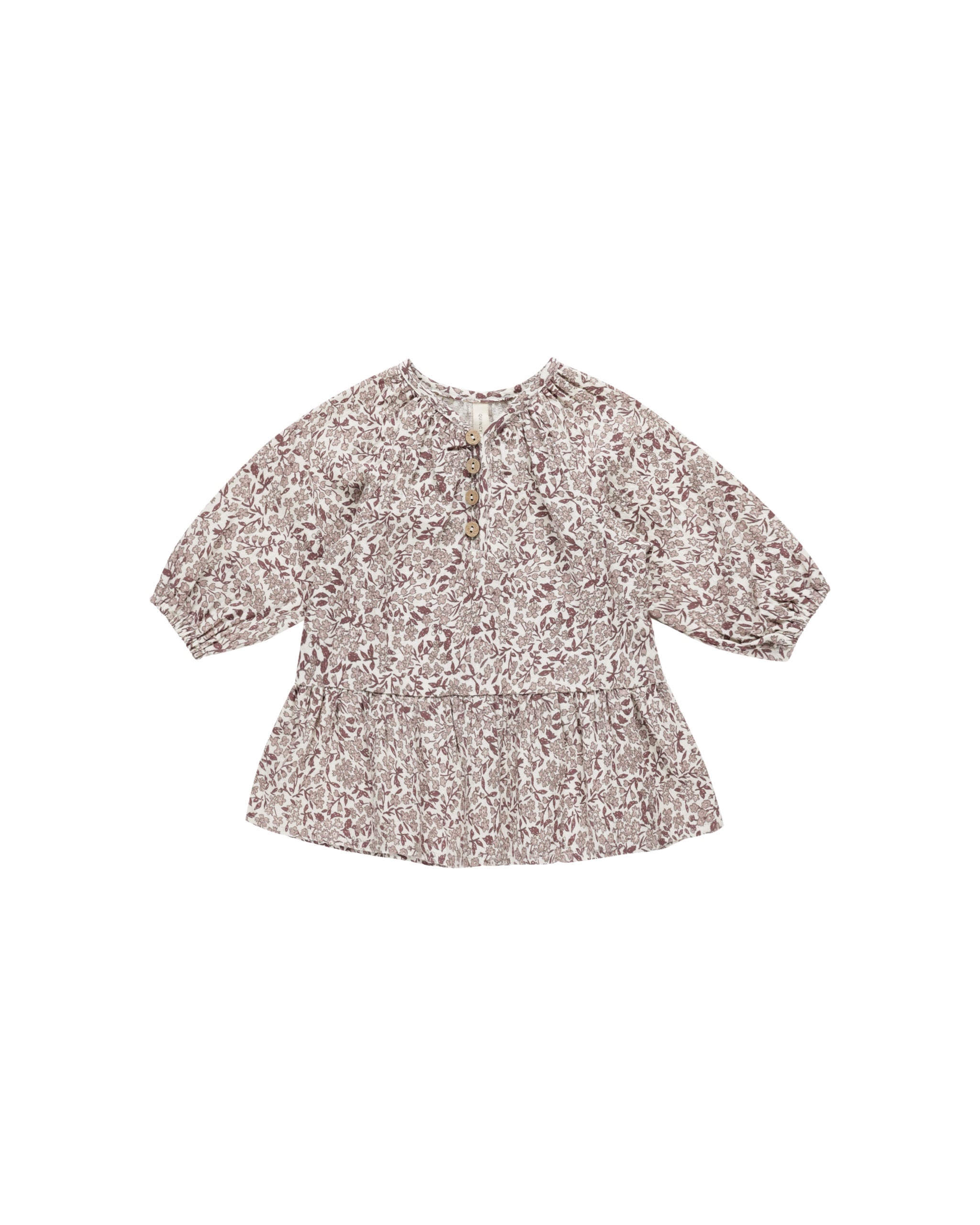 Quincy Mae Lany Dress (mauve ditsy)