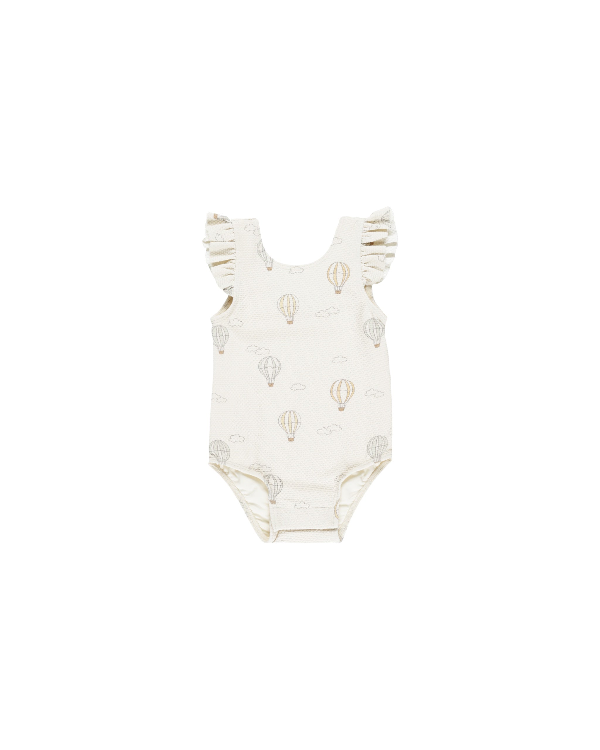 Quincy Mae Girls Scoop Back One Piece Swim (hot air balloon)