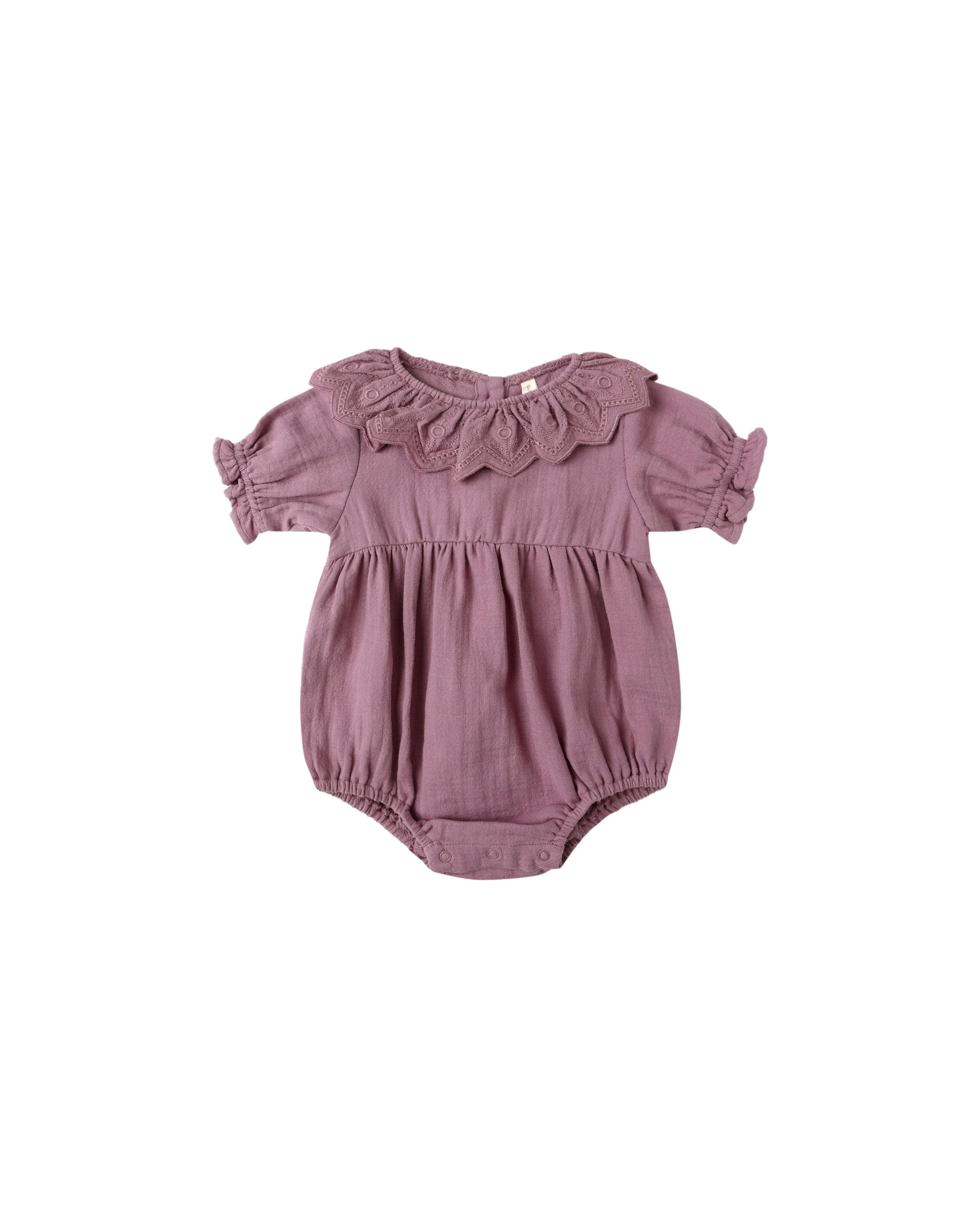 Quincy Mae Collared Romper (mulberry)