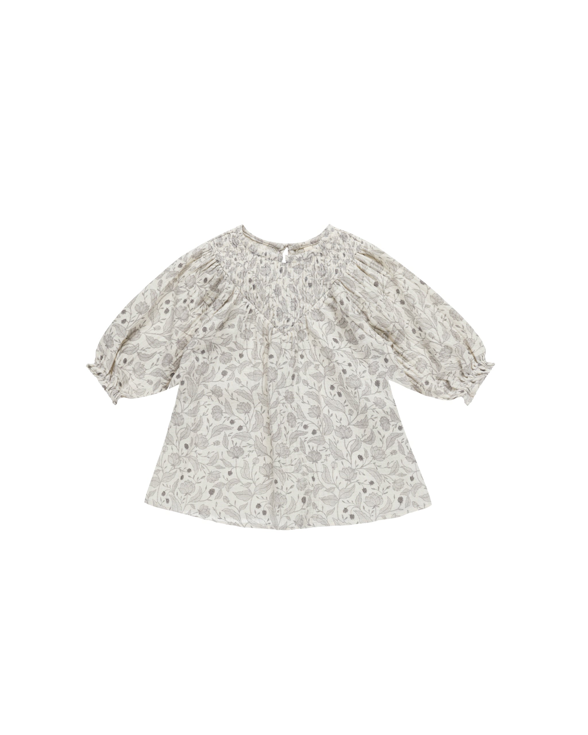 Quincy Mae V Smocked Dress (winter floral)