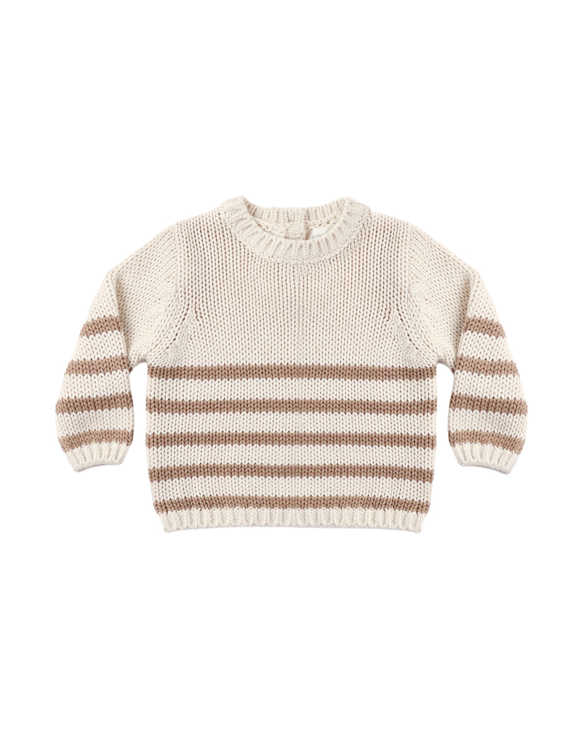 Quincy Mae Rex Sweater (almond stripe)