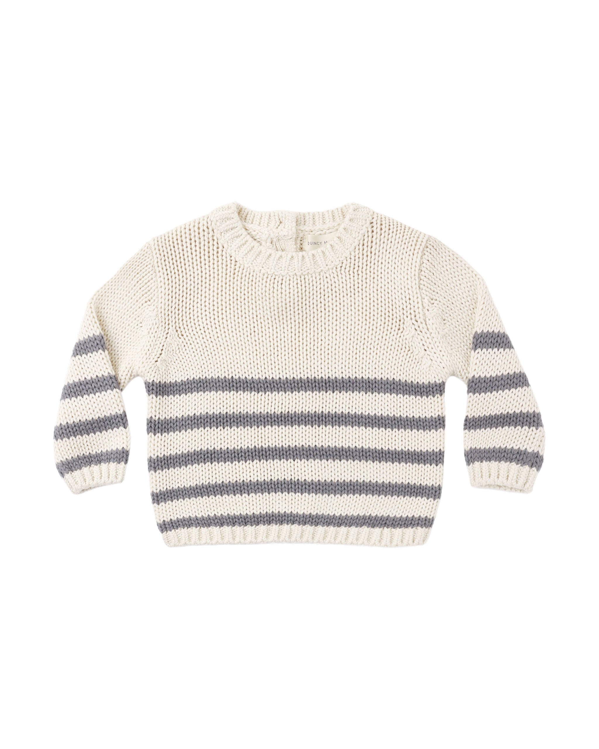 Quincy Mae Rex Sweater (slate stripe)