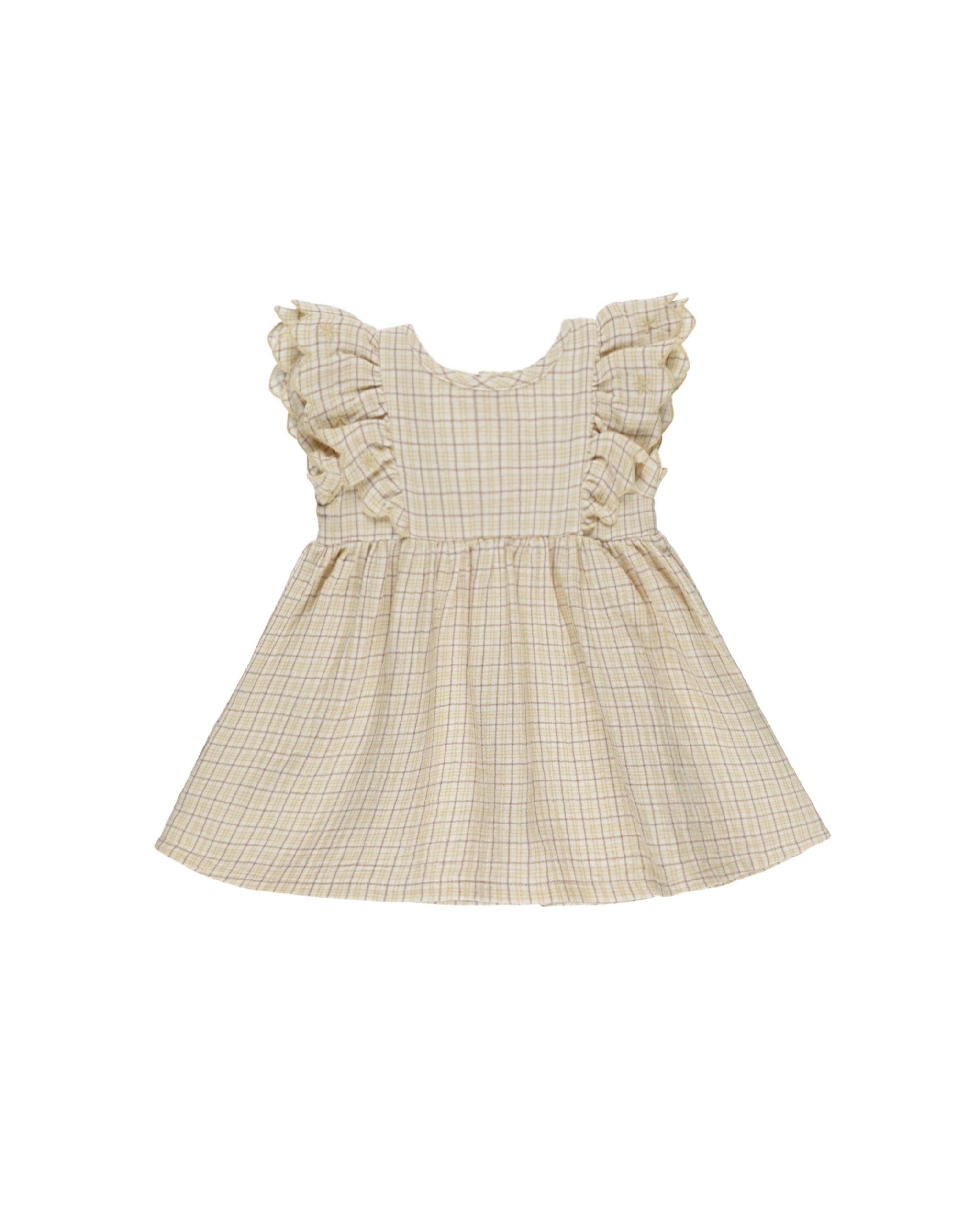 Quincy Mae Alina Dress (yellow plaid)