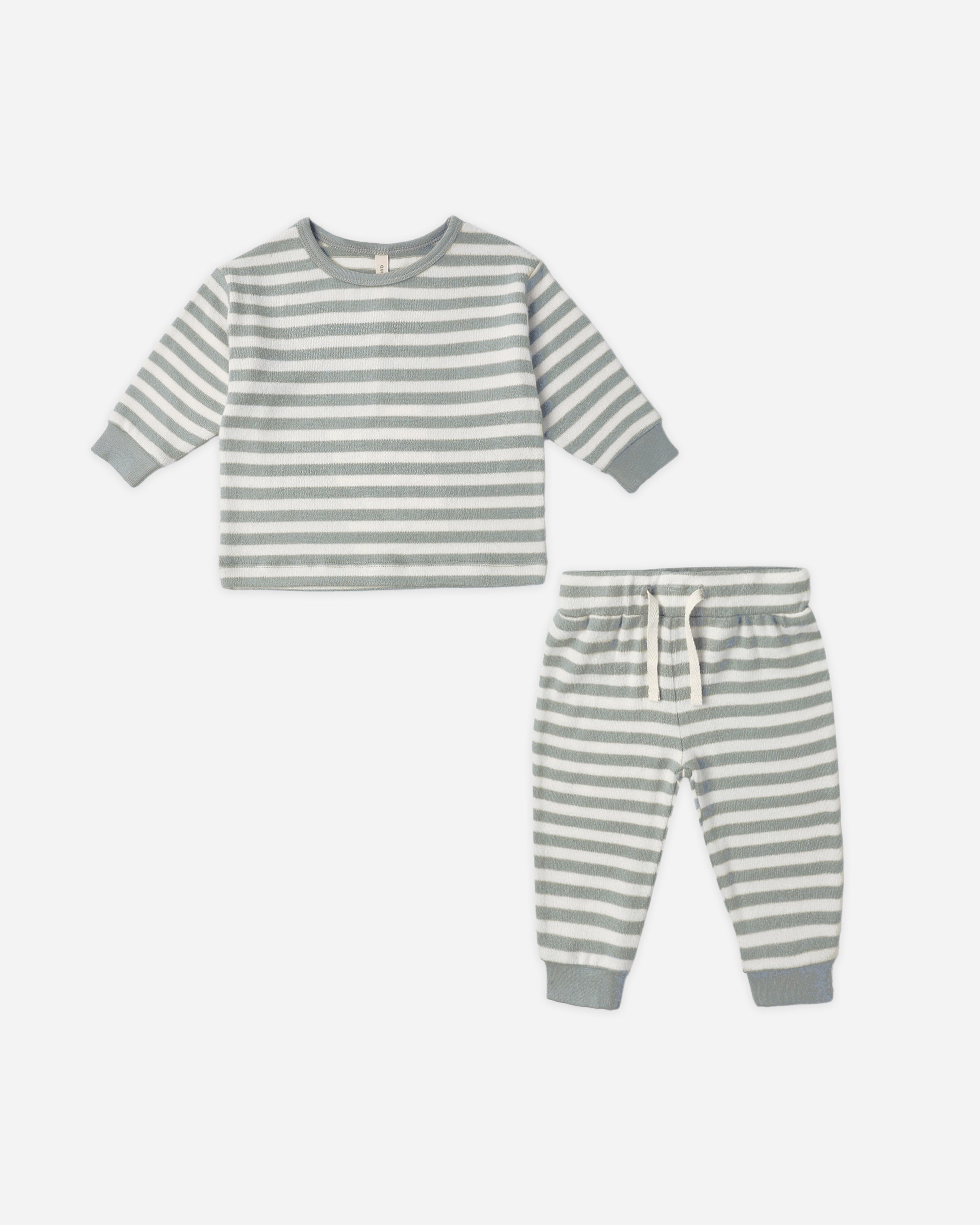 Quincy Mae Cozy Set (bluestripe)