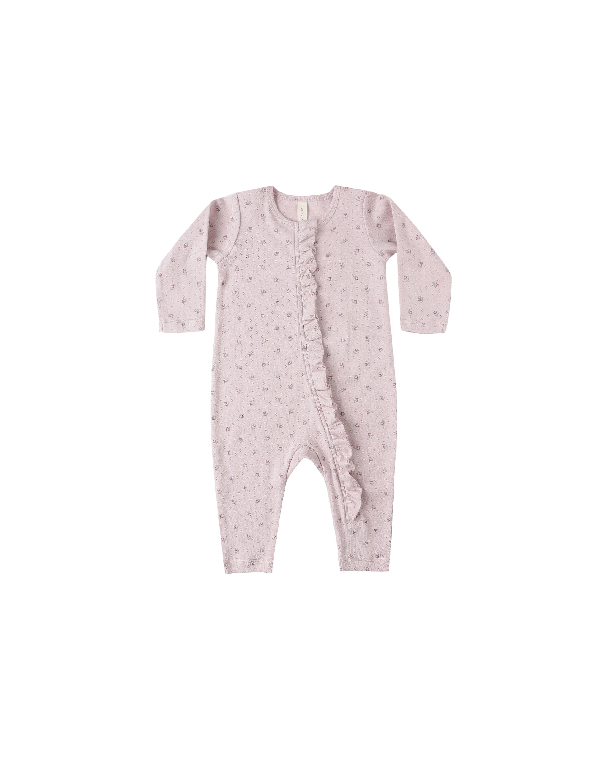 Quincy Mae Ruffle Jumpsuit (lilac ditsy)