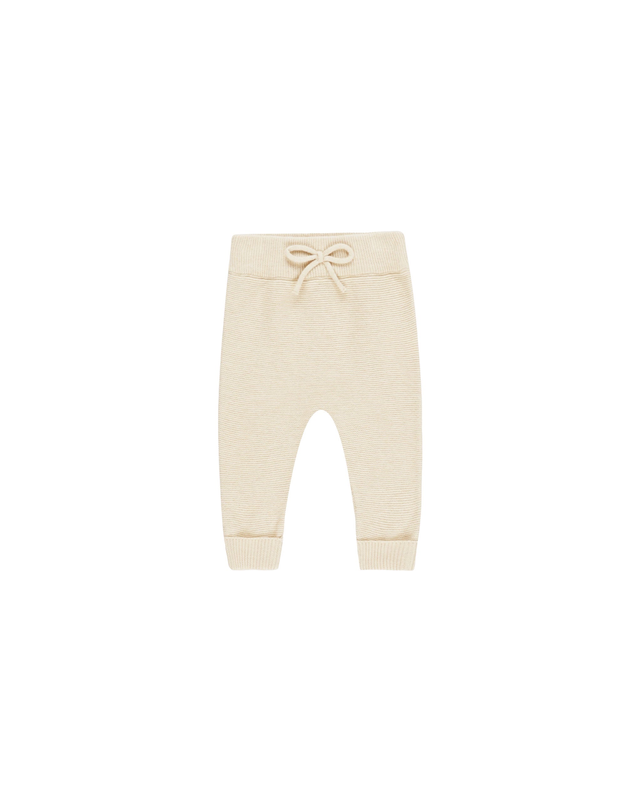 Quincy Mae Knit Pant- Heathered Natural