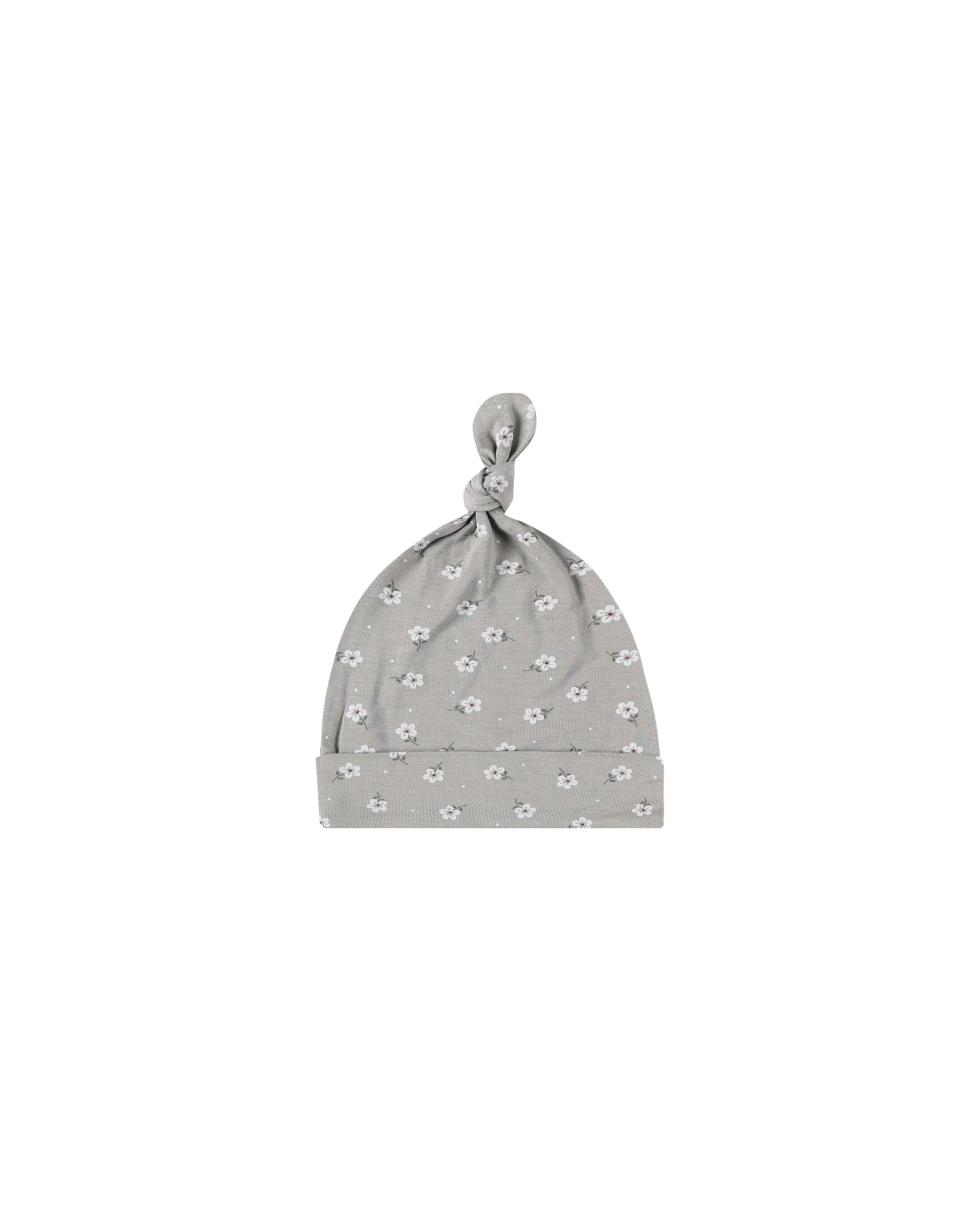 Quincy Mae Knotted Baby Hat (blue ditsy)