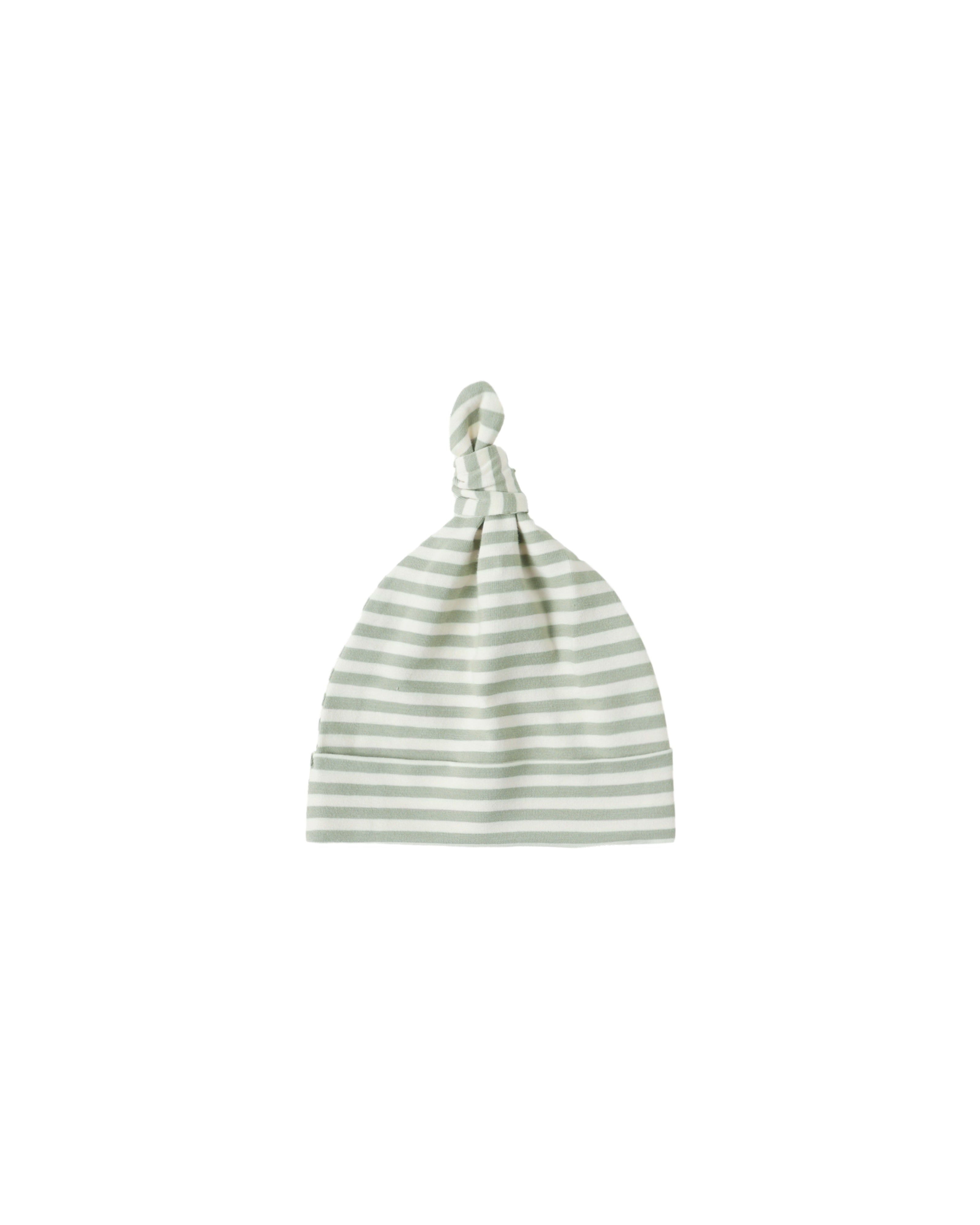 Quincy Mae Knotted Baby Hat (fern stripe)