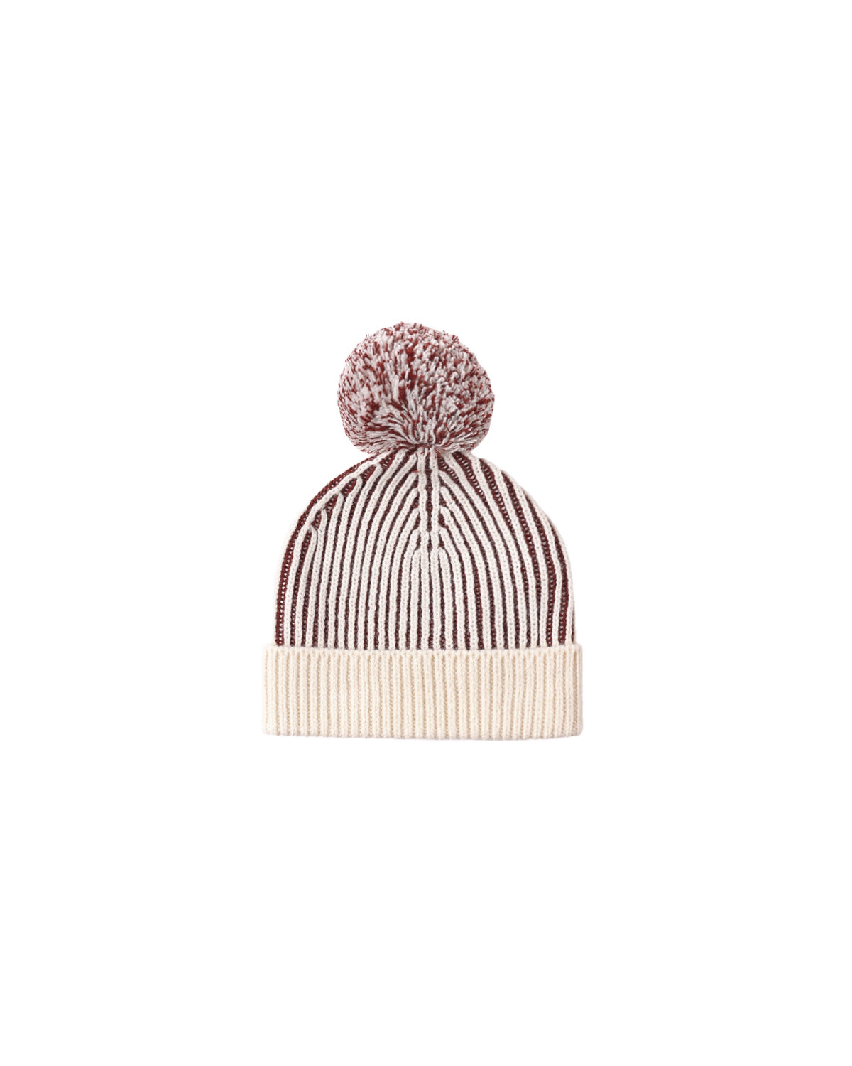 Quincy Mae Beanie (black cherry stripe)