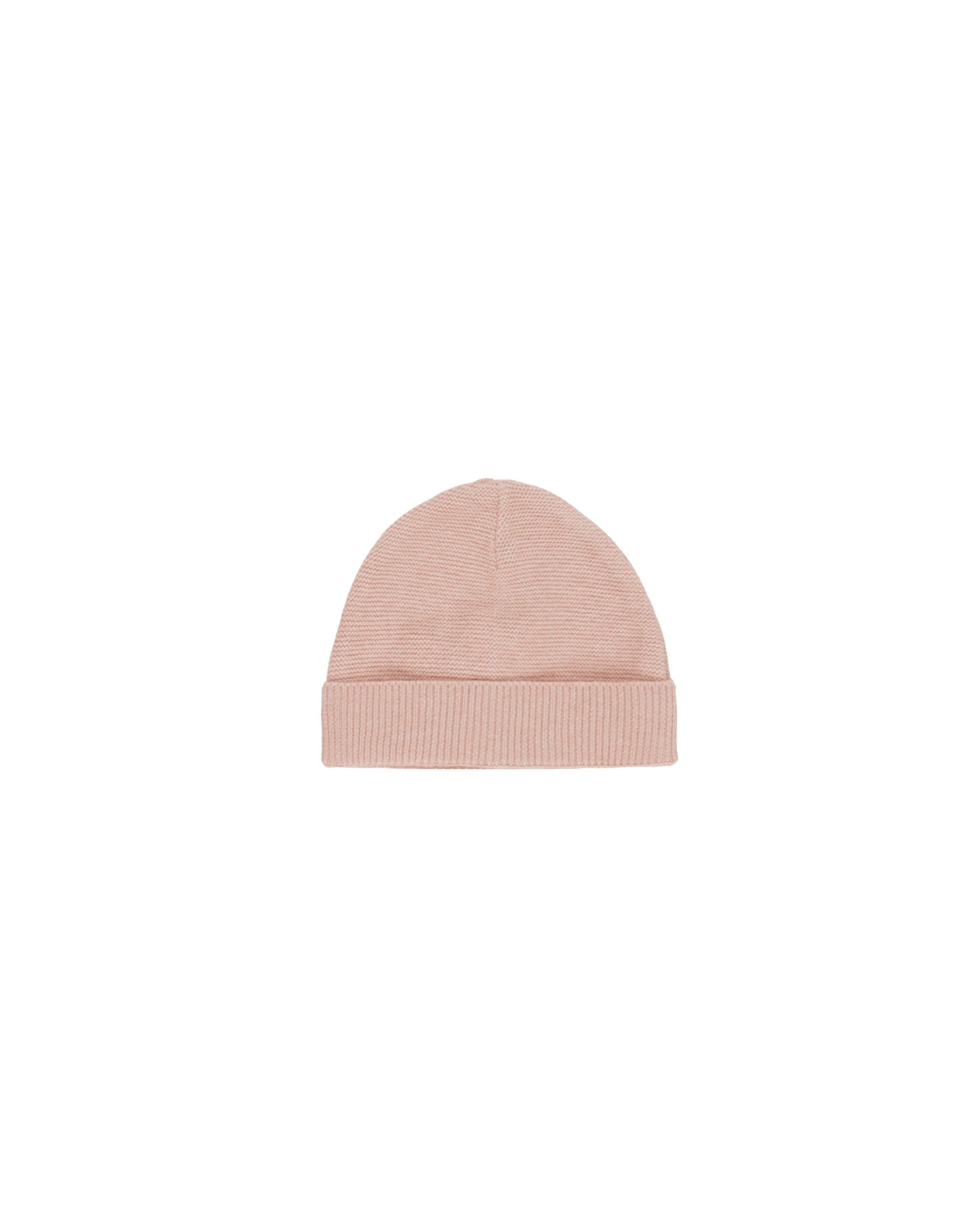 Quincy Mae Knit Baby Beanie - Heathered Rose