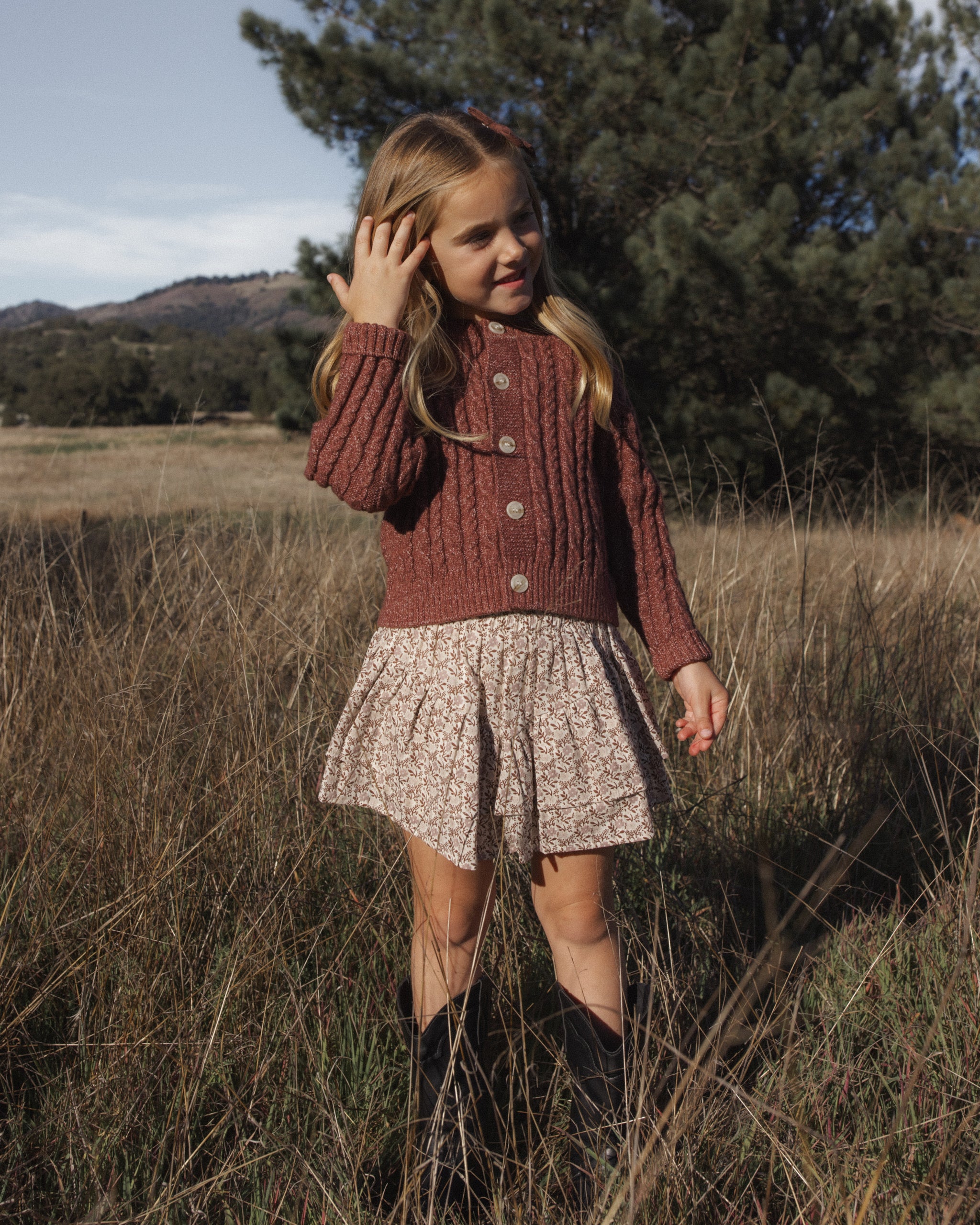 Rylee and Cru Tiered Mini Skirt (primrose)