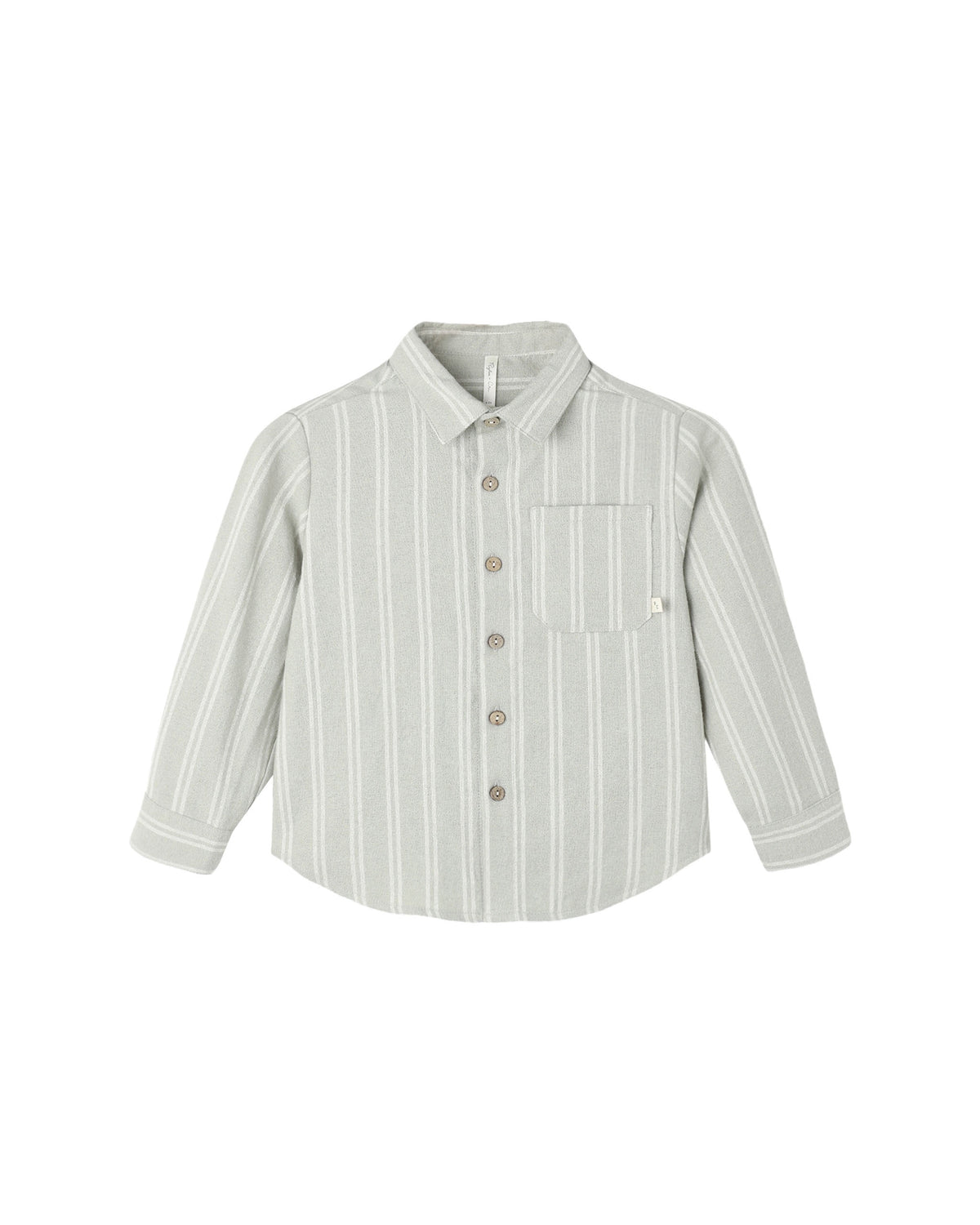 Rylee and Cru Collared L/S Shirt (sage pinstripe)