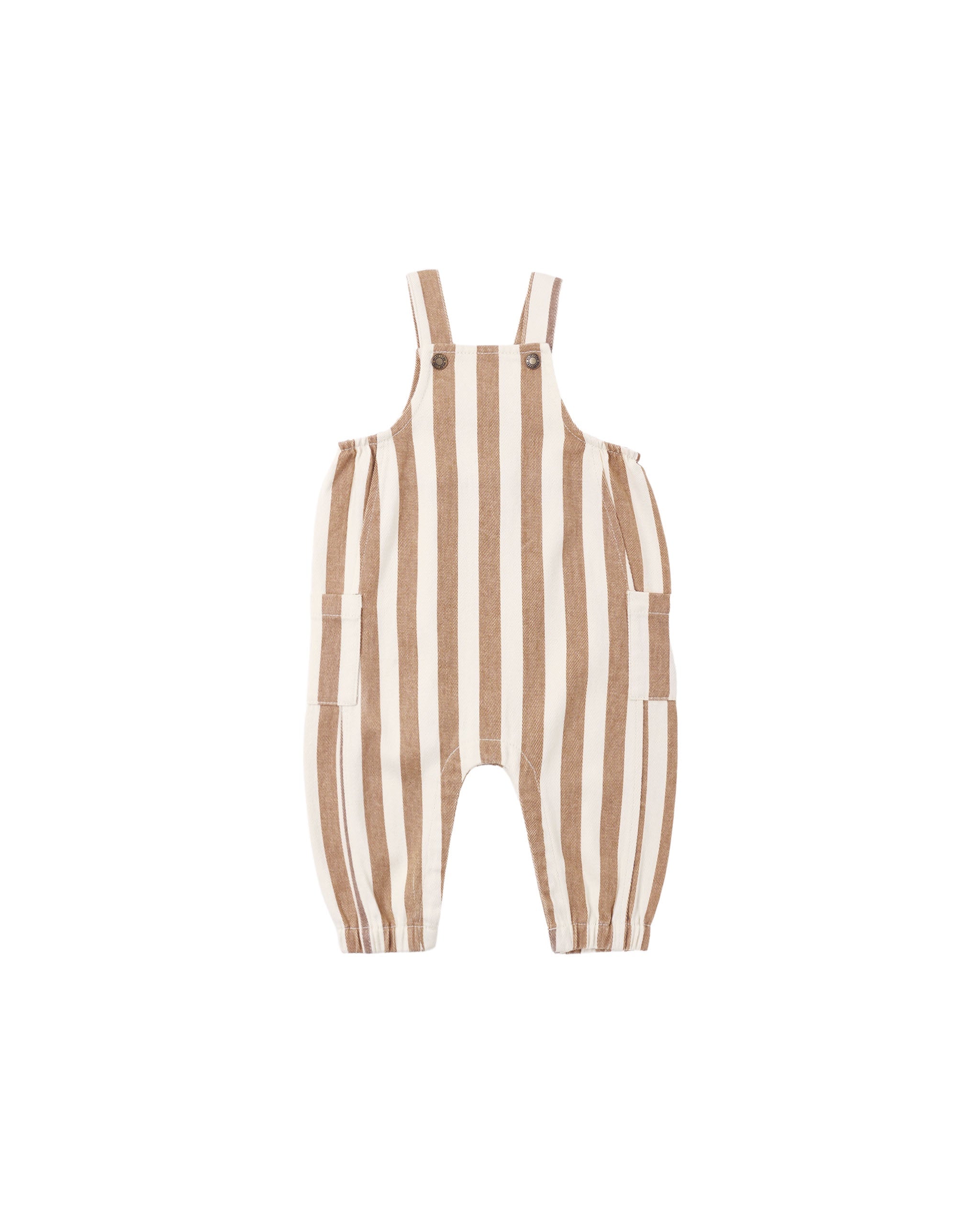Rylee and Cru Cargo Baby Overall (fawn pinstripe)