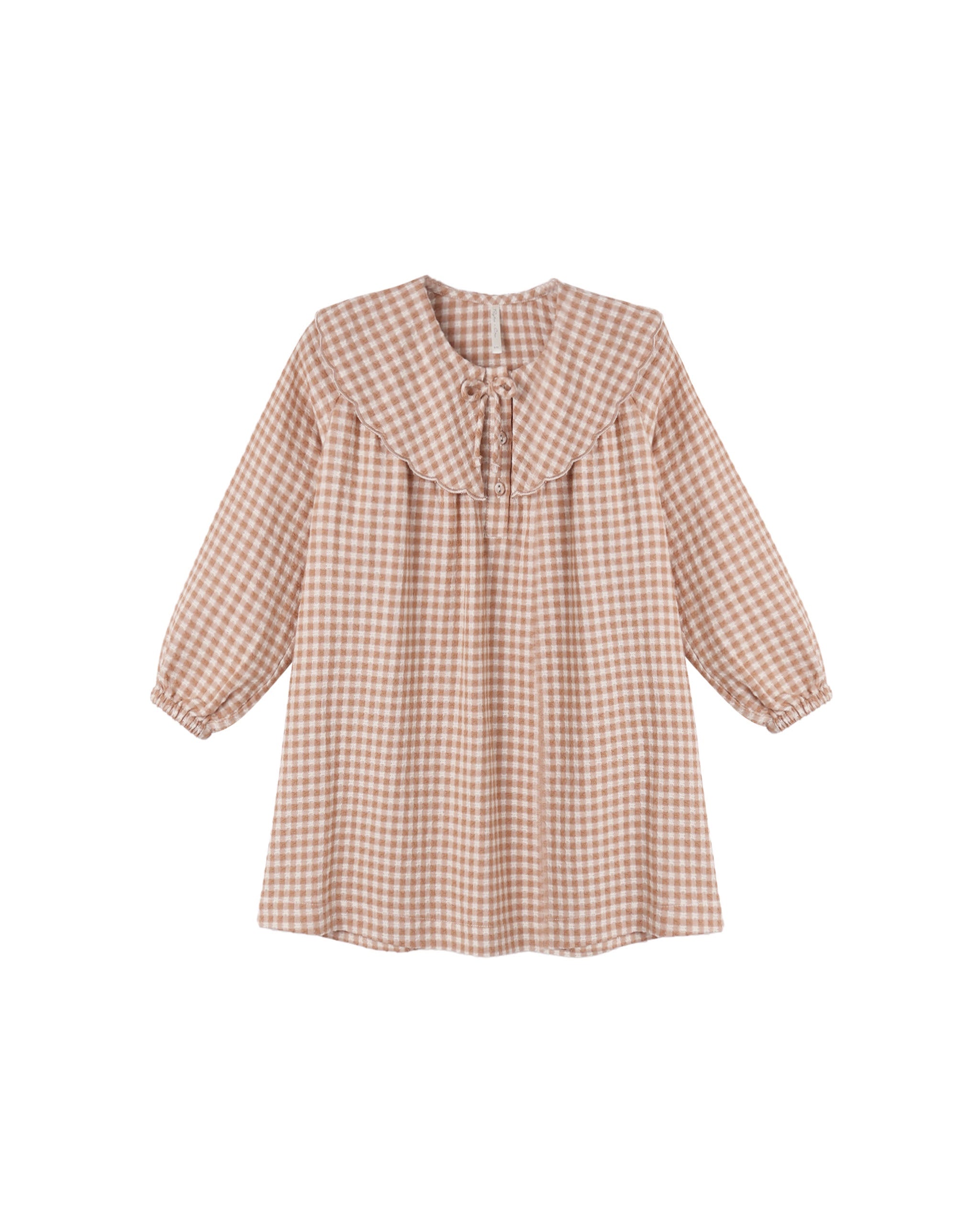 Rylee and Cru Collette Mini Dress (fawn gingham)