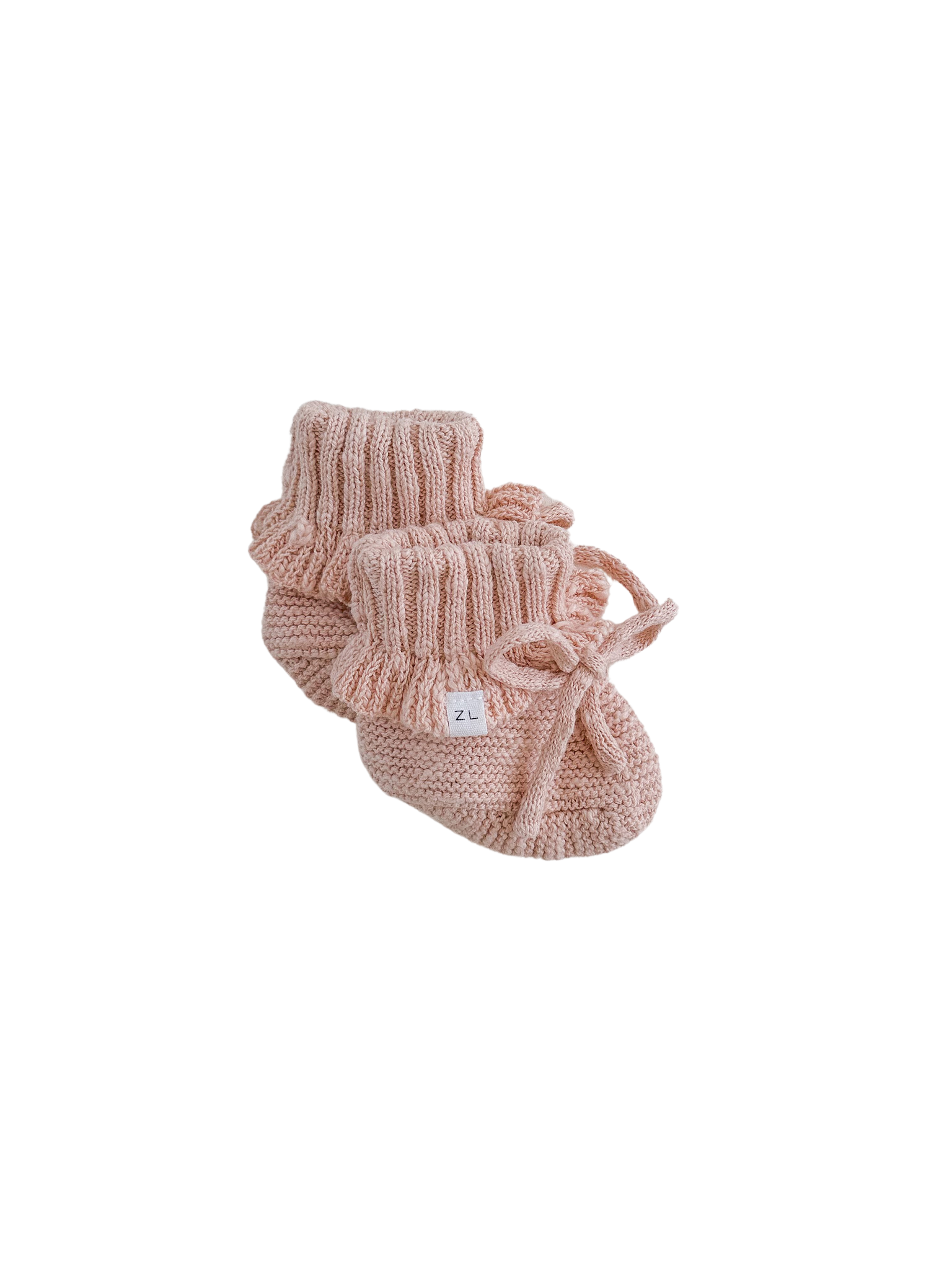 Ziggy Lou Knit Booties (rose frill)