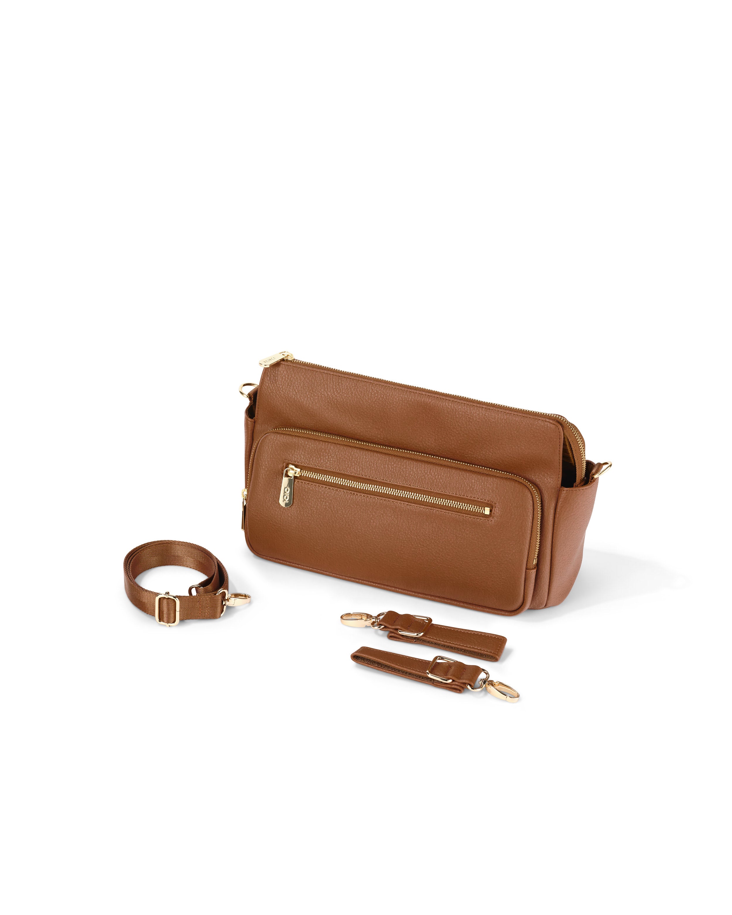 Oioi Multitasker Pram Caddy Vegan Leather (chestnut)