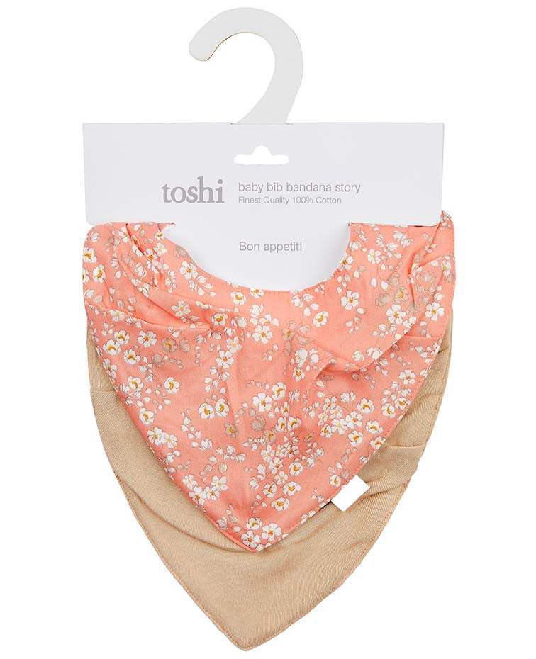 Toshi Baby Bandana Bibs 2 Pk (stephanie tea rose)