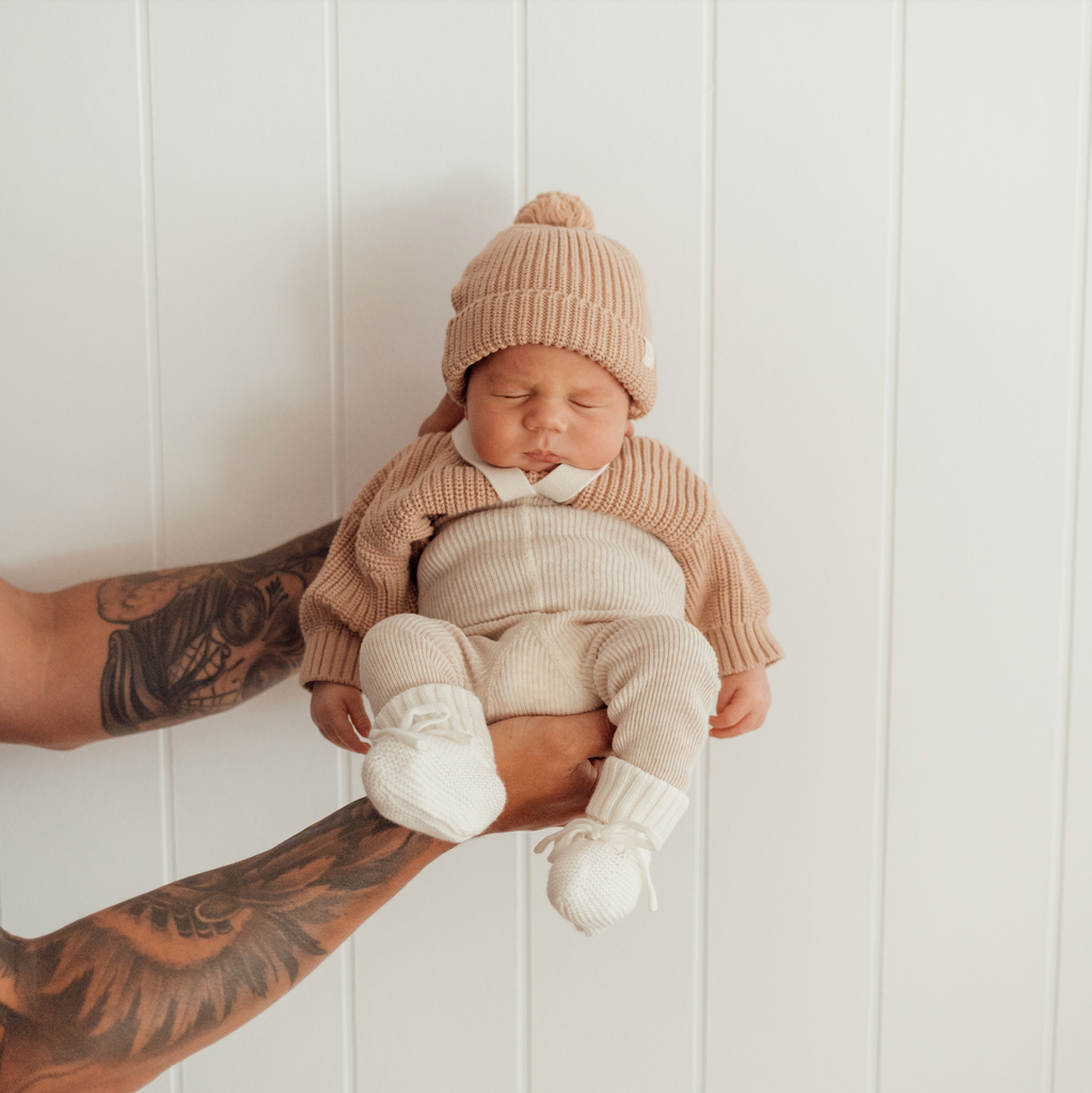 Ziggy Lou Knit Booties (milk)