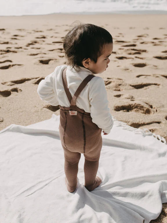 Silly Silas Footed Cotton Tights (granola)