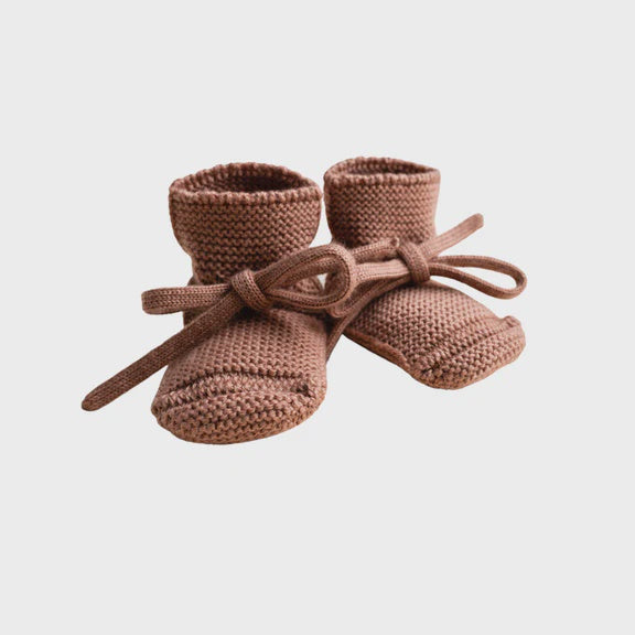 Hvid Merino Wool Booties (terracotta)