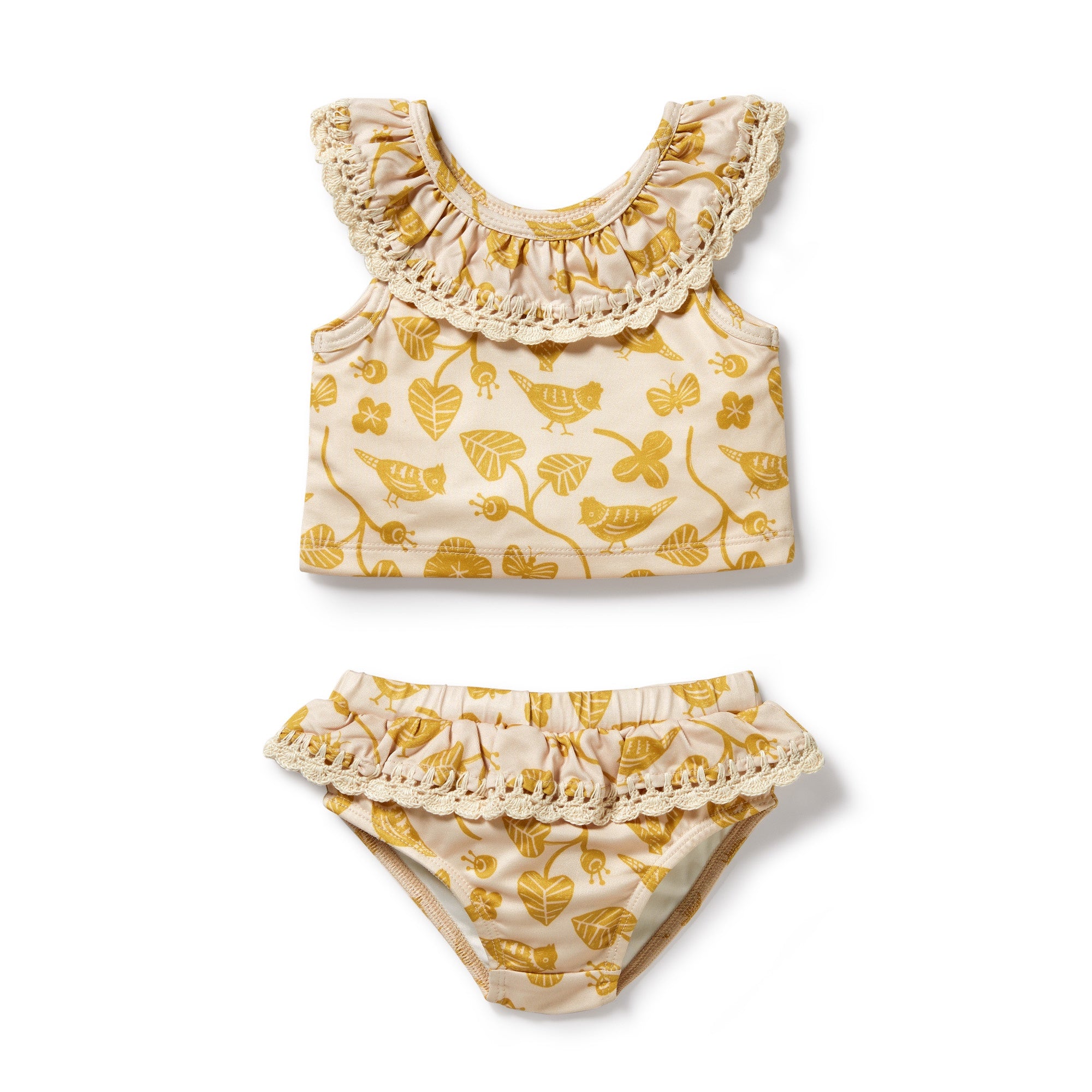 Wilson and Frenchy Crochet Two Piece Swimsuit (goldie floral)
