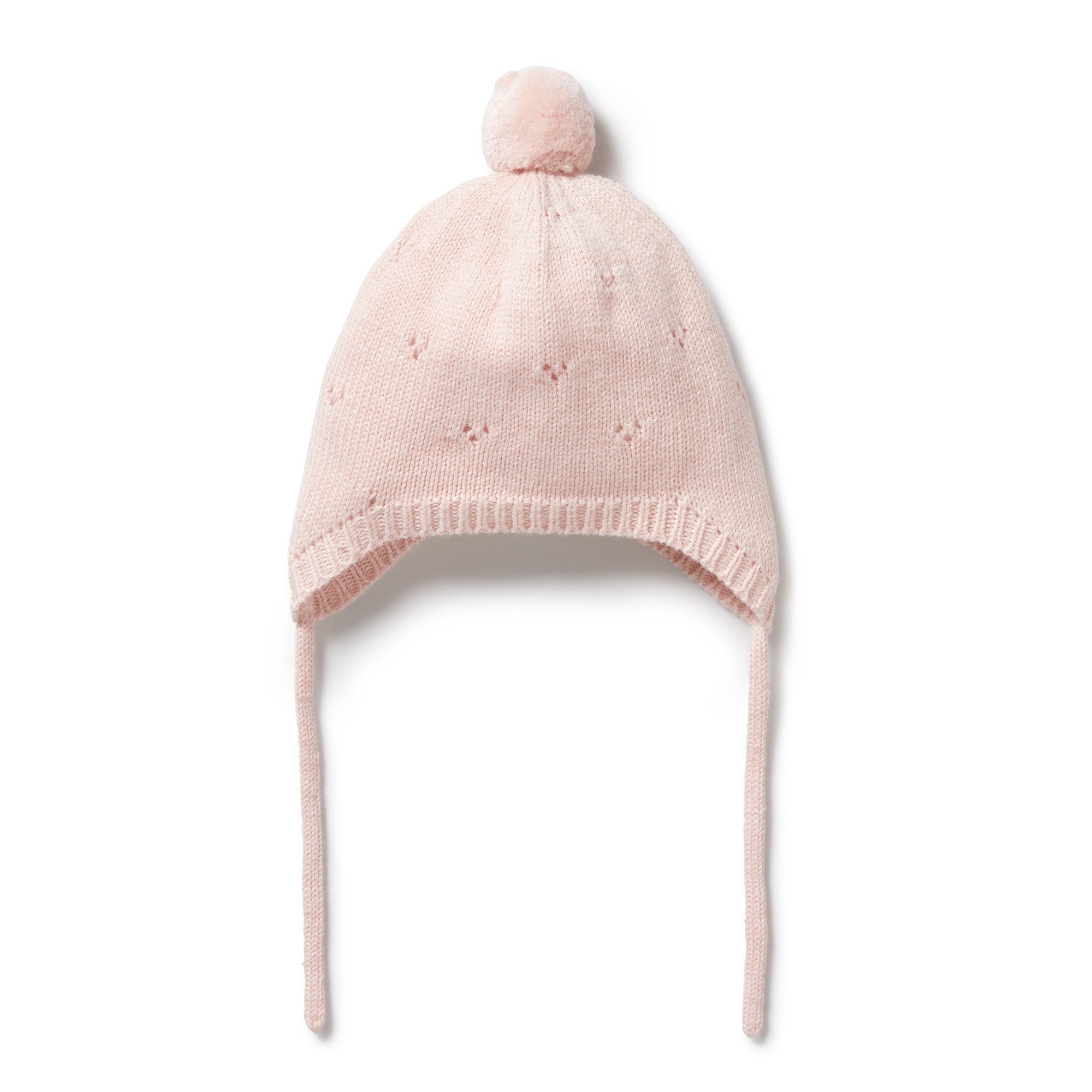 Wilson and Frenchy Knitted Pointelle Bonnet (pink)