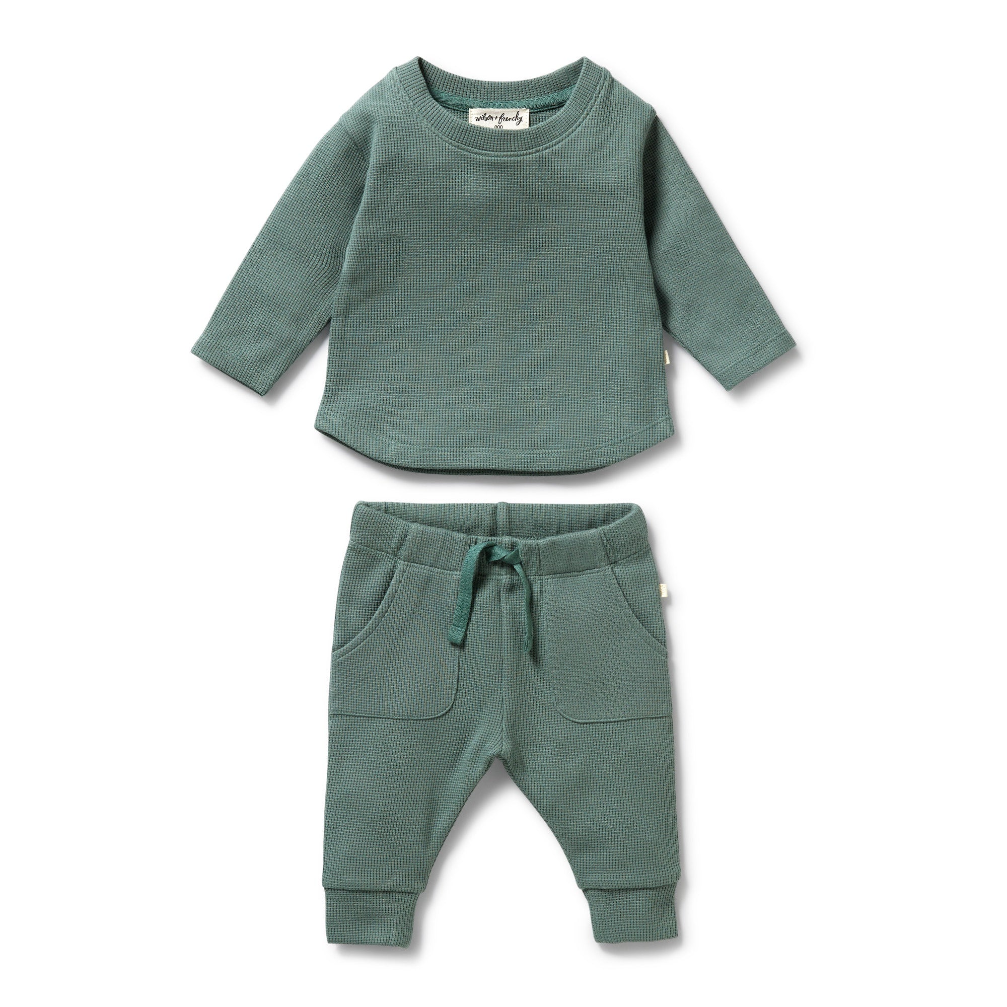 Wilson and Frenchy Organic Waffle Set (pine green)