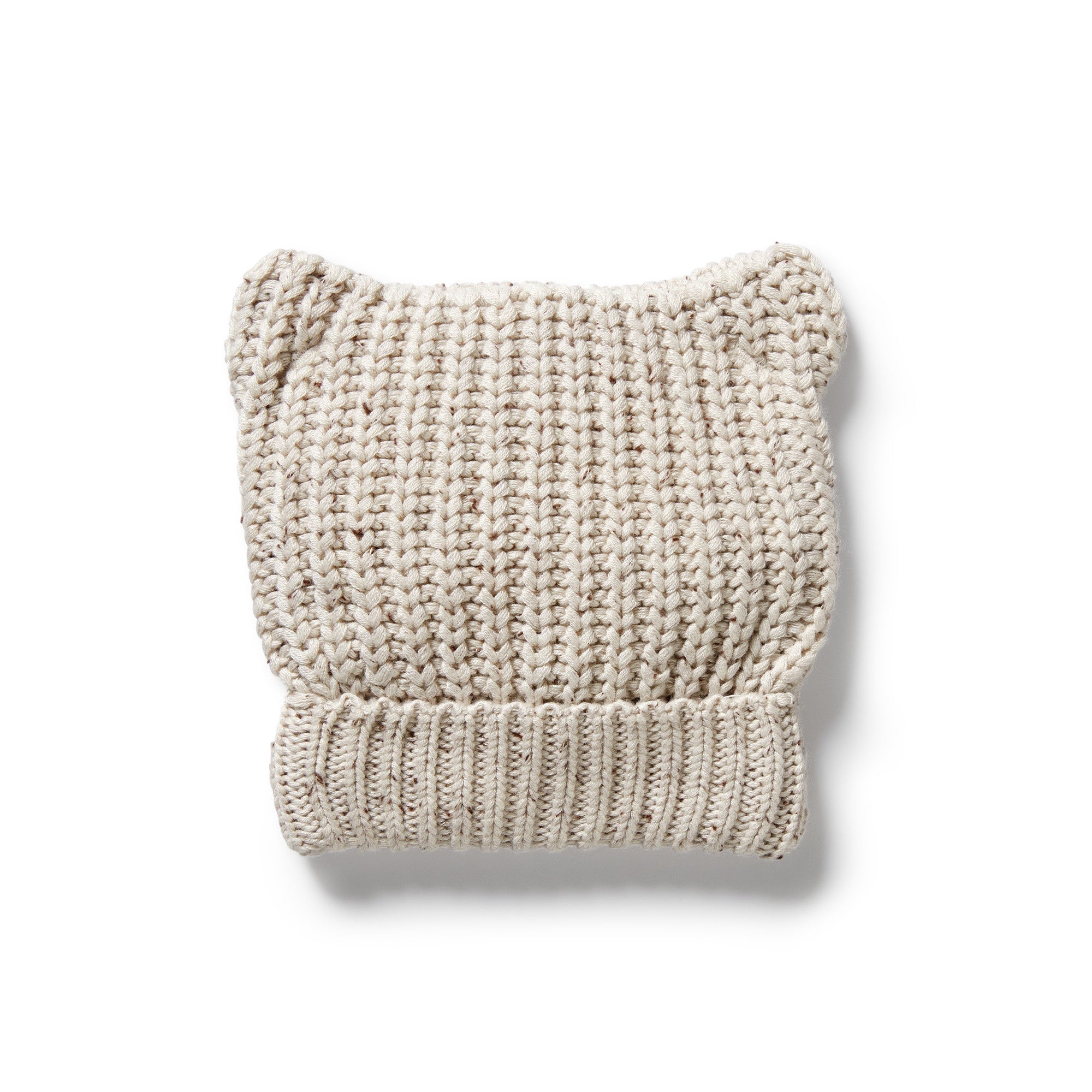 Wilson and Frenchy organic knitted bear hat (cookie and cream)