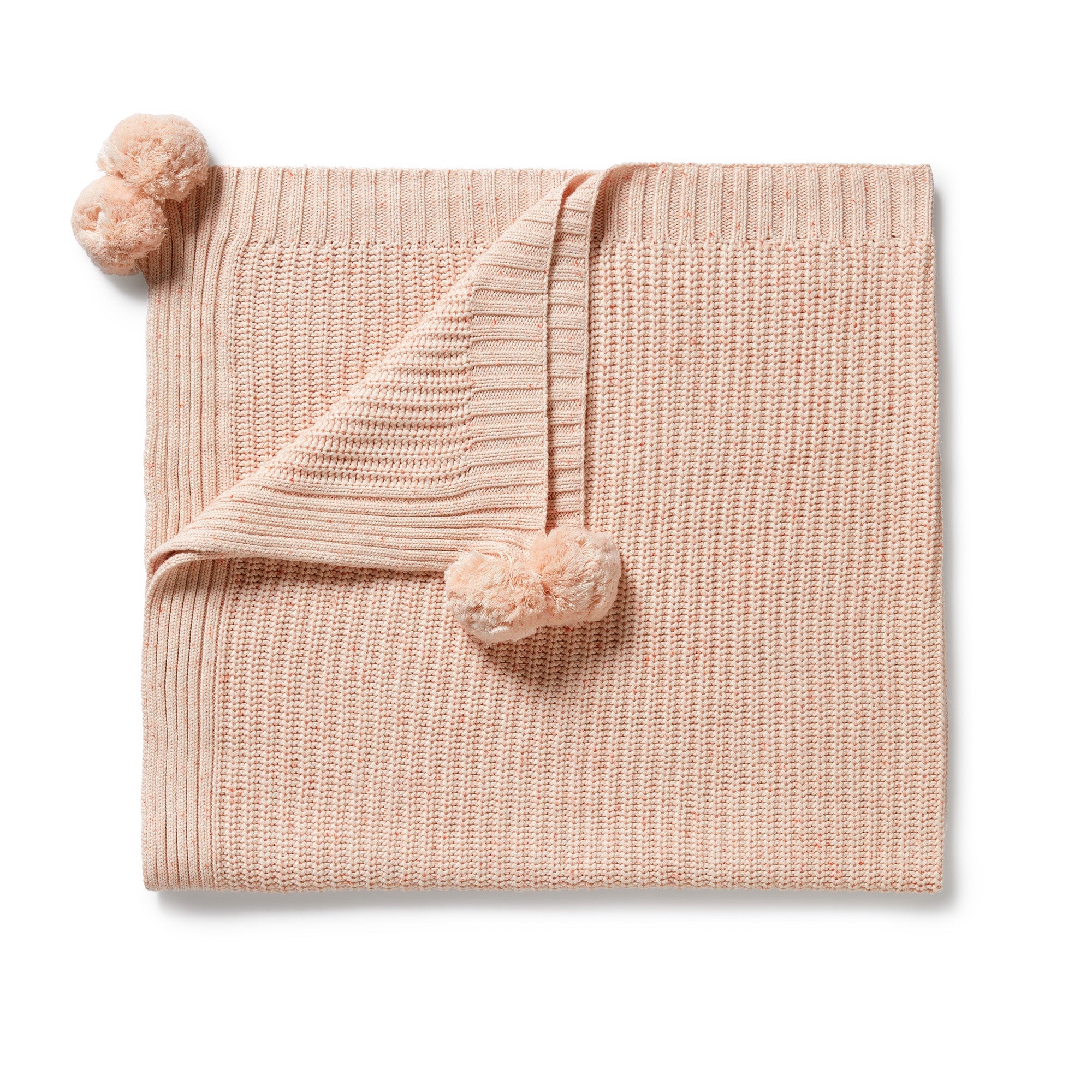 Wilson and Frenchy Knitted Blanket (fairy floss)
