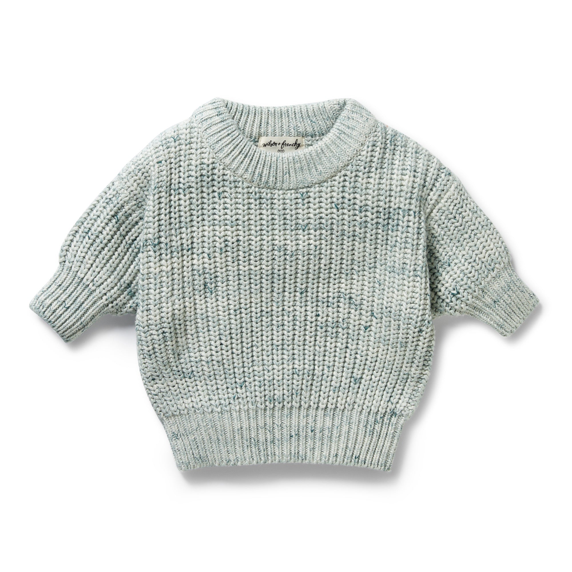 Wilson and Frenchy Organic Knitted Jumper (moss speckle)