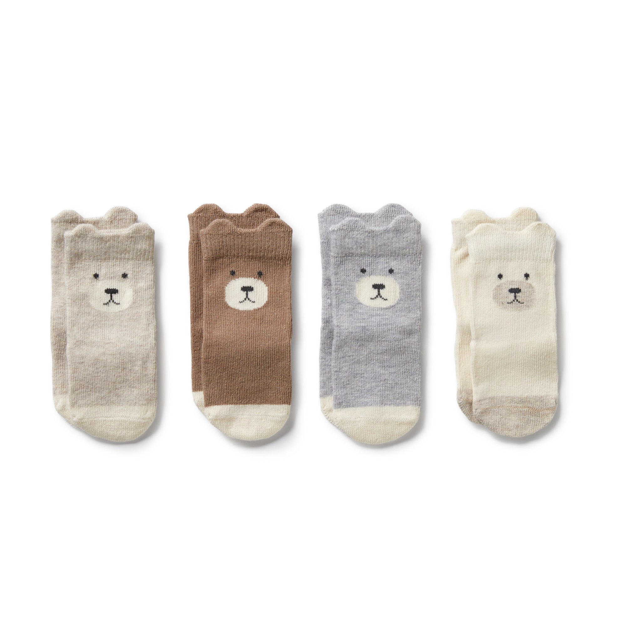 Wilson and Frenchy 4 pk baby socks (buttermilk/oat/cloud/walnut)