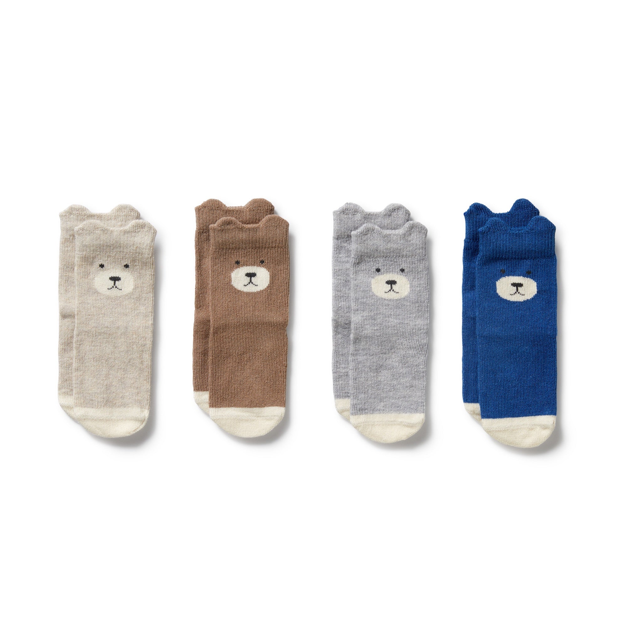 Wilson and Frenchy boys 4 pk baby socks (oat/cloud/blue/walnut)