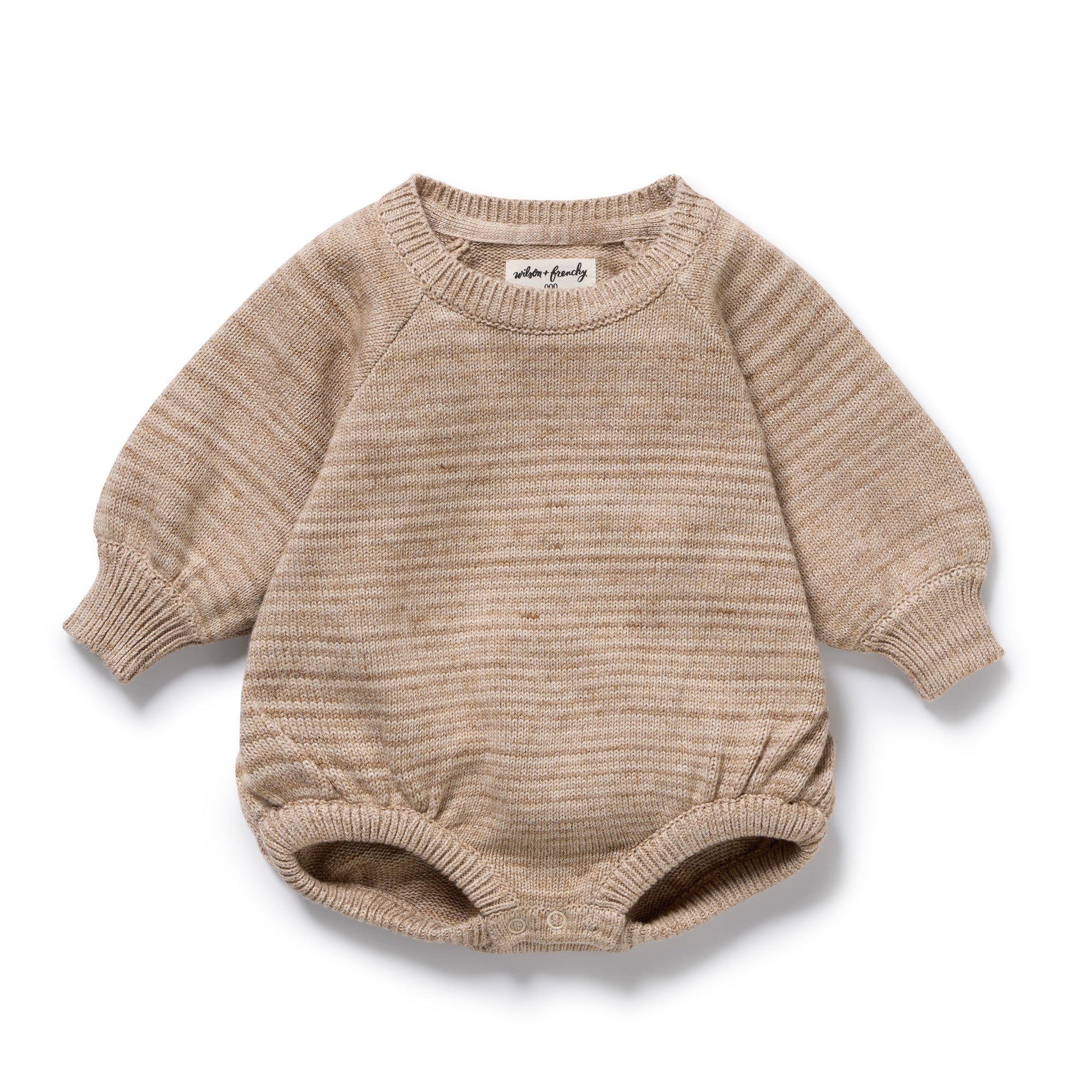 Wilson and Frenchy Organic Knitted Bodysuit (sandstone)
