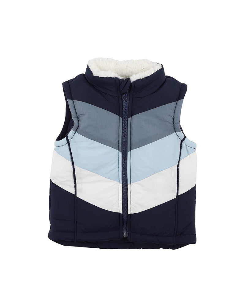 Bebe Blair Puffa Vest (navy multi)