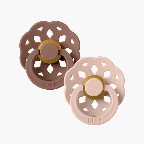 BIBS Denmark Boheme Pacifier Pack 2 Round Latex (Size 1)