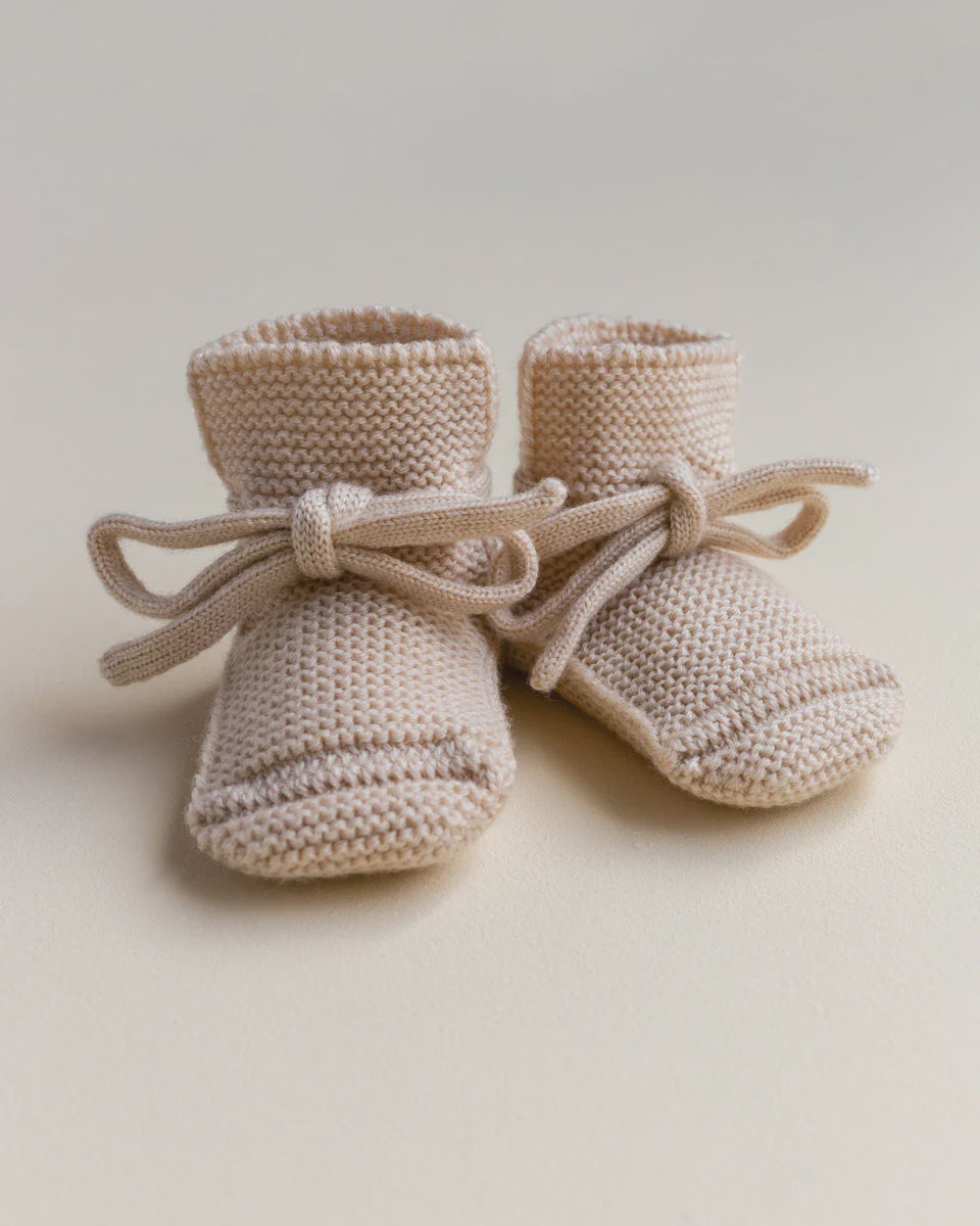 Hvid Merino Wool Booties (oat)