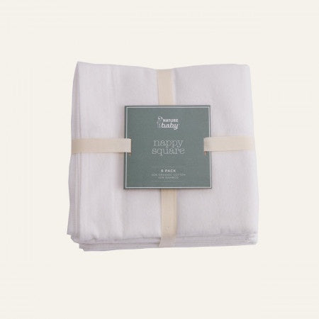 Nature Baby Organic Nappy Square 6 pk