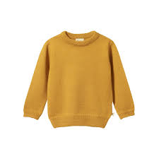 Nature Baby Merino Knit Pullover (yellow sun)