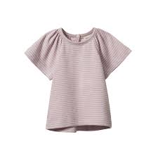 Nature Baby Faye Tee (lilac/natural pinstripe)