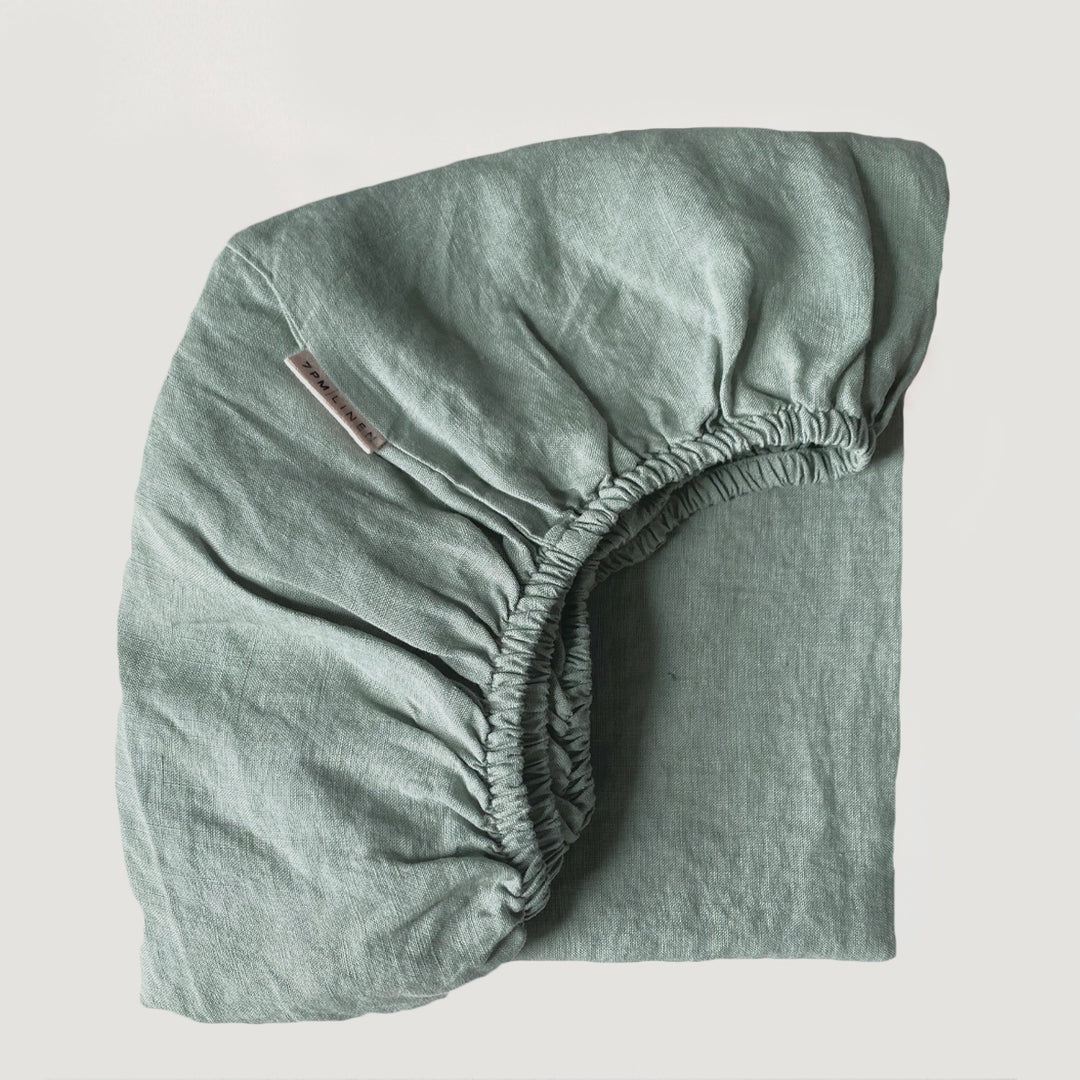 7 Pm Linen Cot Sheet (haze)